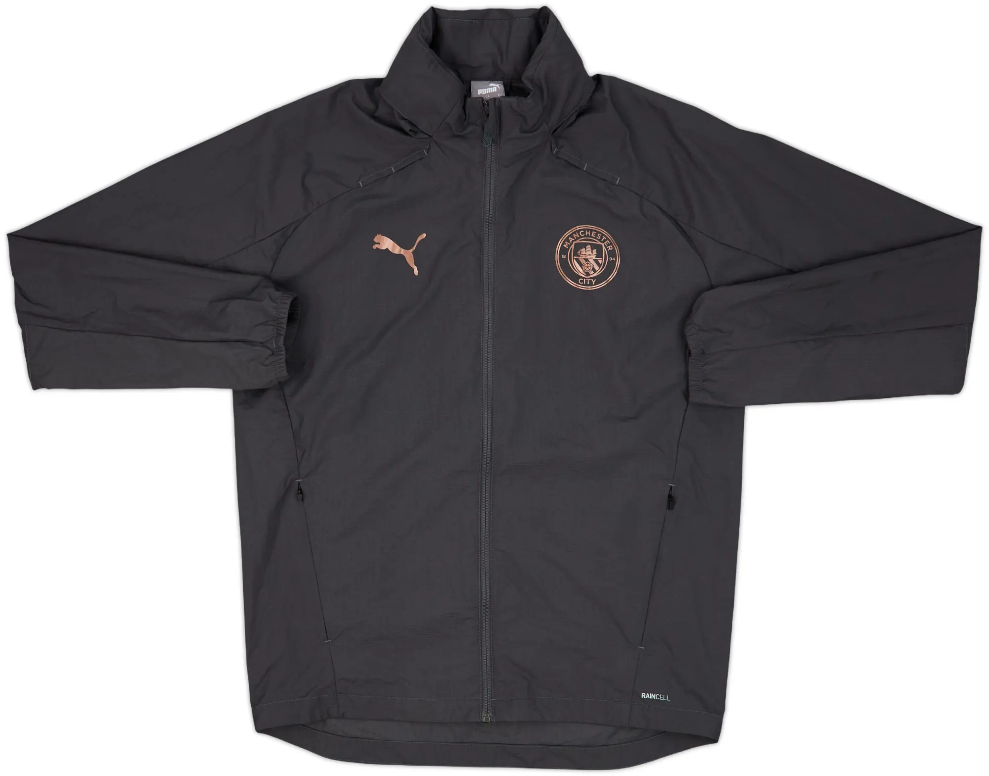 2020-21 Manchester City Puma Hooded Rain Jacket - 8/10 - (M)