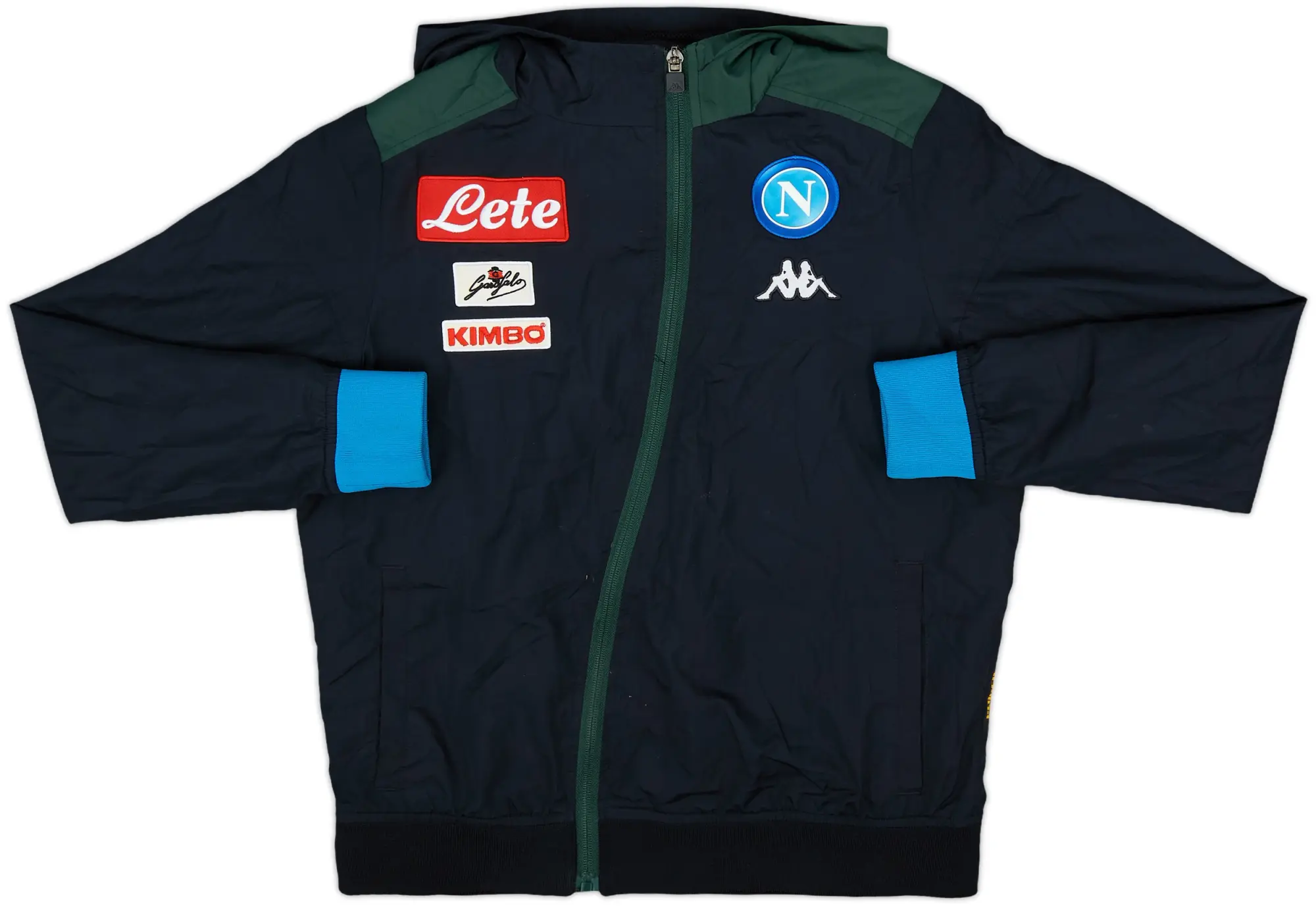 2018-19 Napoli Kappa Hooded Track Jacket - 7/10 - (M.Boys)
