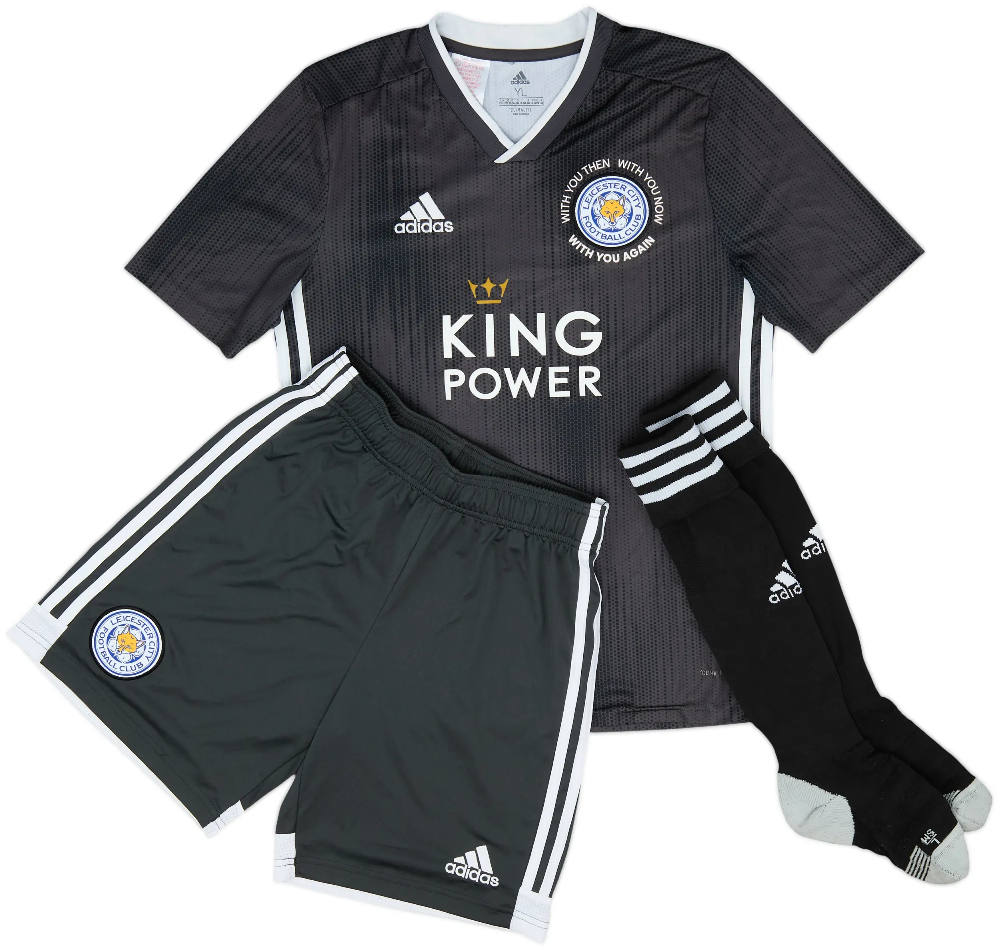 adidas Leicester City Boys SS Away Mini Kit 2019/20