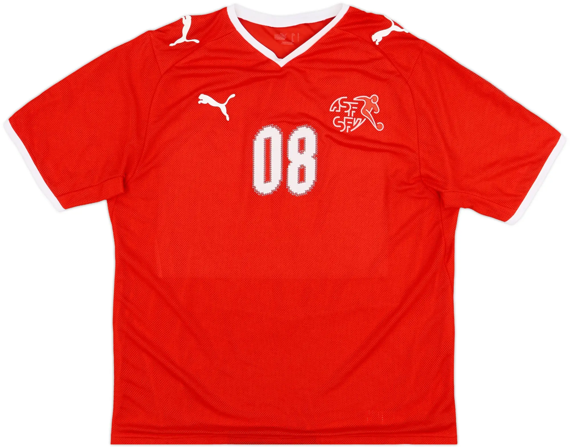 2008-10 Switzerland Player Issue Home Shirt #08 - 8/10 - (L)