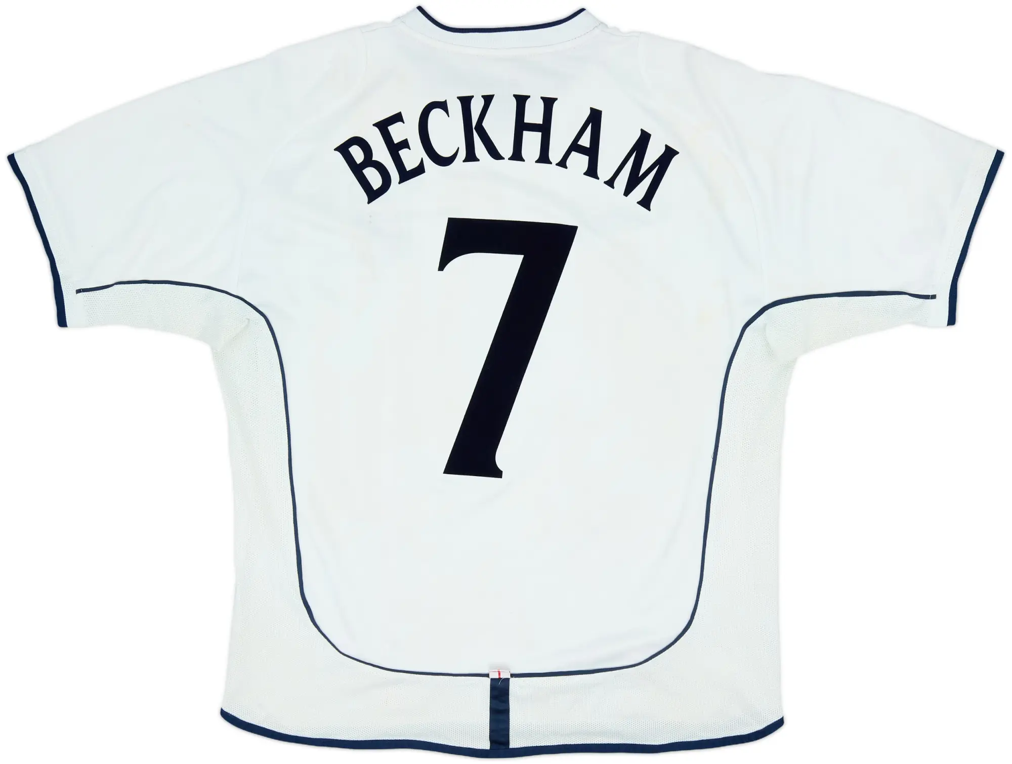 2001-03 England Home Shirt Beckham #7 - 6/10 - (XL)