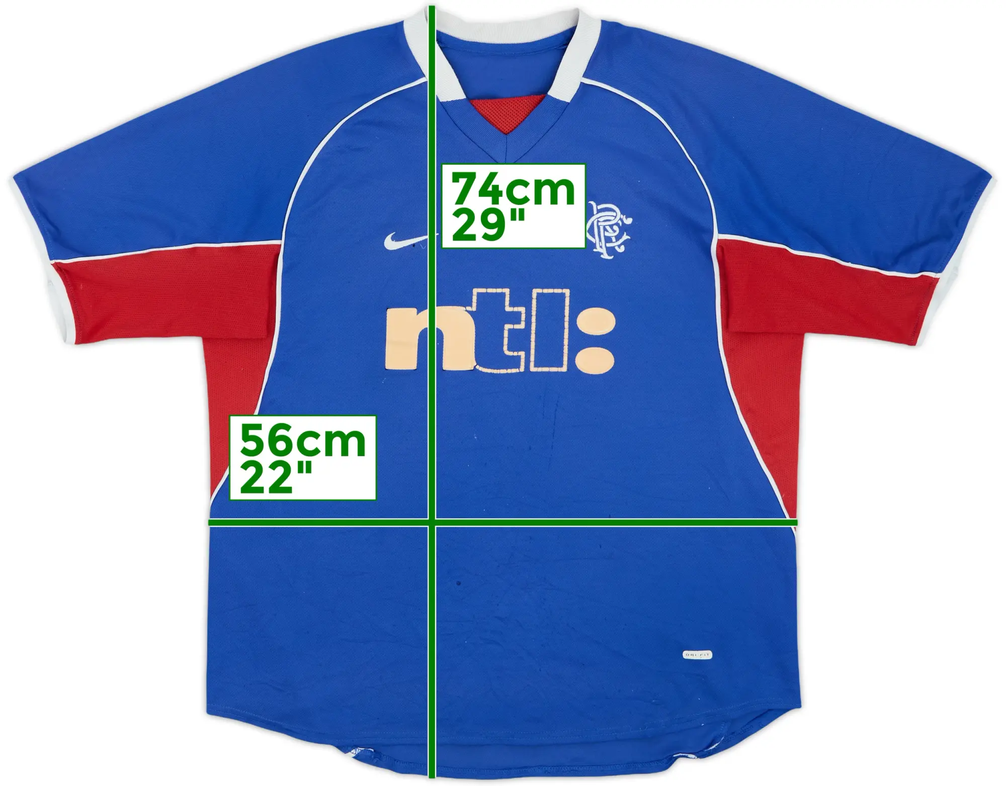 Nike Rangers Mens SS Home Shirt 2001/02