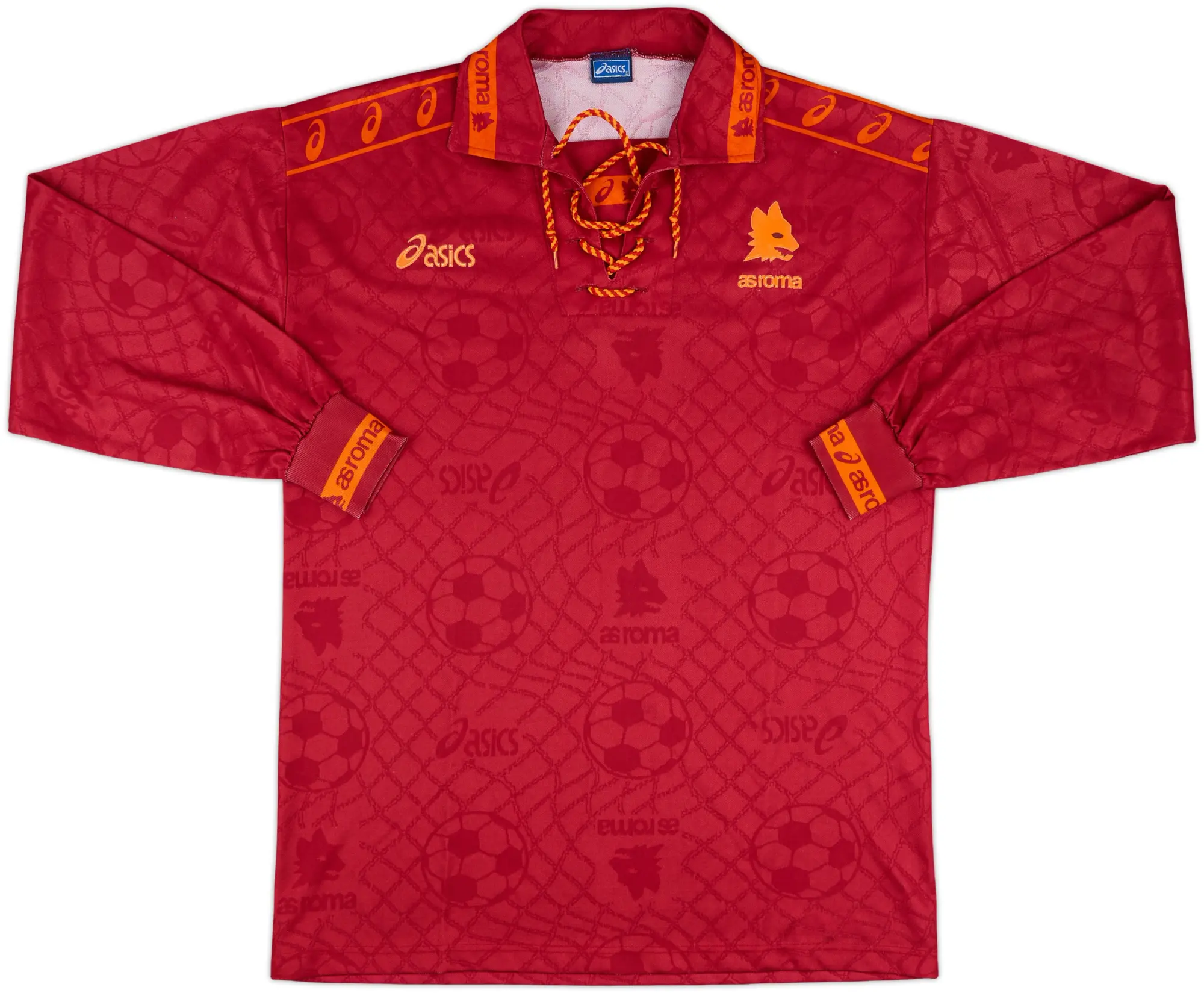 1994-95 Roma Home L/S Shirt - 8/10 - (XL)