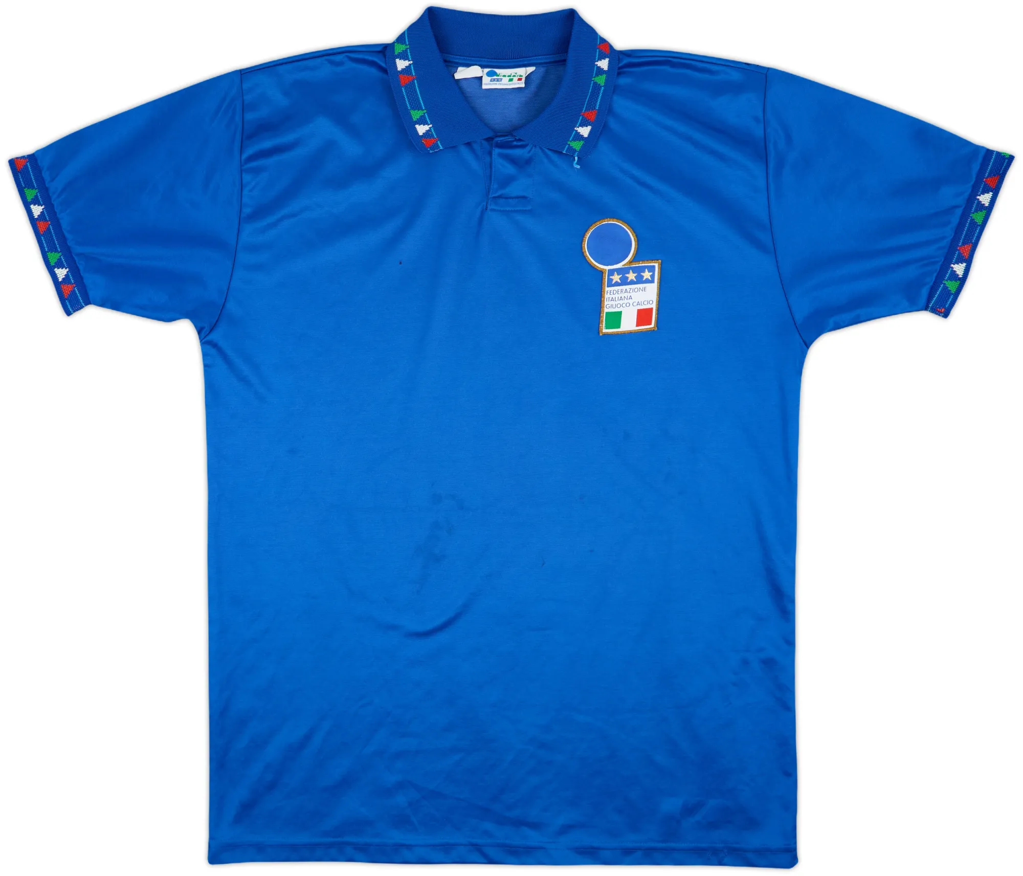 Diadora Italy Mens SS Home Shirt 1992