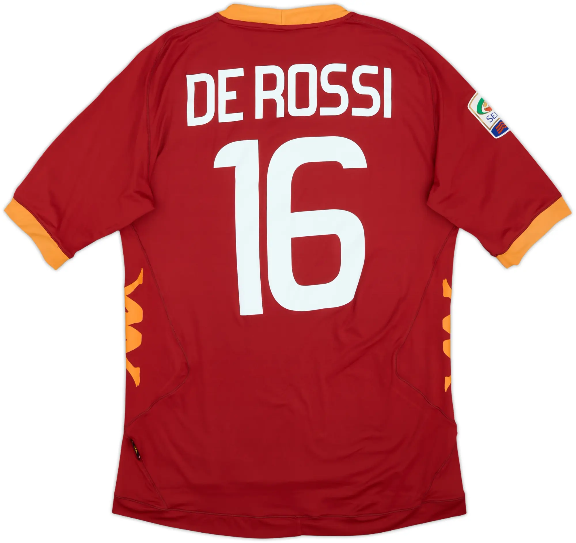 2011-12 Roma Home Shirt De Rossi #16 - 7/10 - (XL)