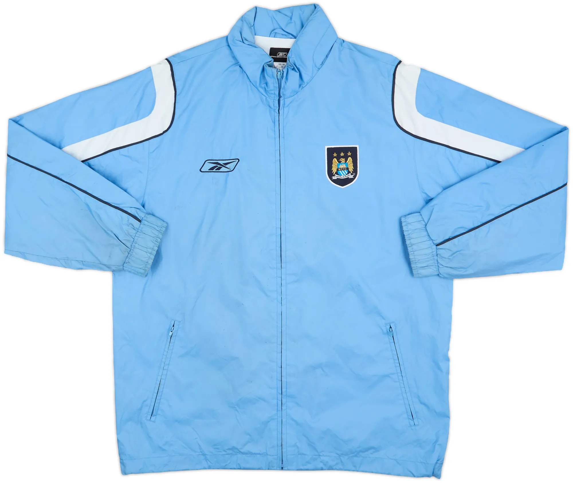 2004-06 Manchester City Reebok Hooded Rain Jacket - 7/10 - (M)