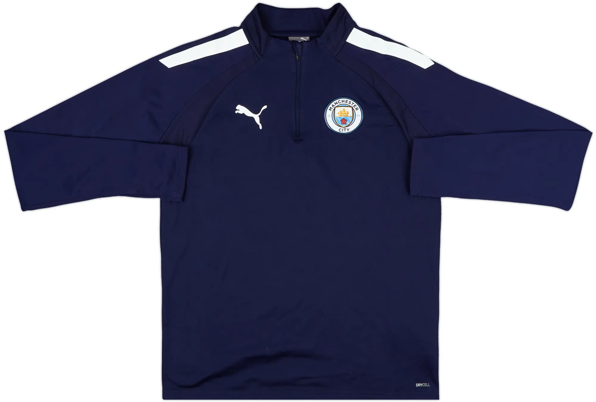 2021-22 Manchester City Puma 1/4 Zip Drill Top - 8/10 - (M)