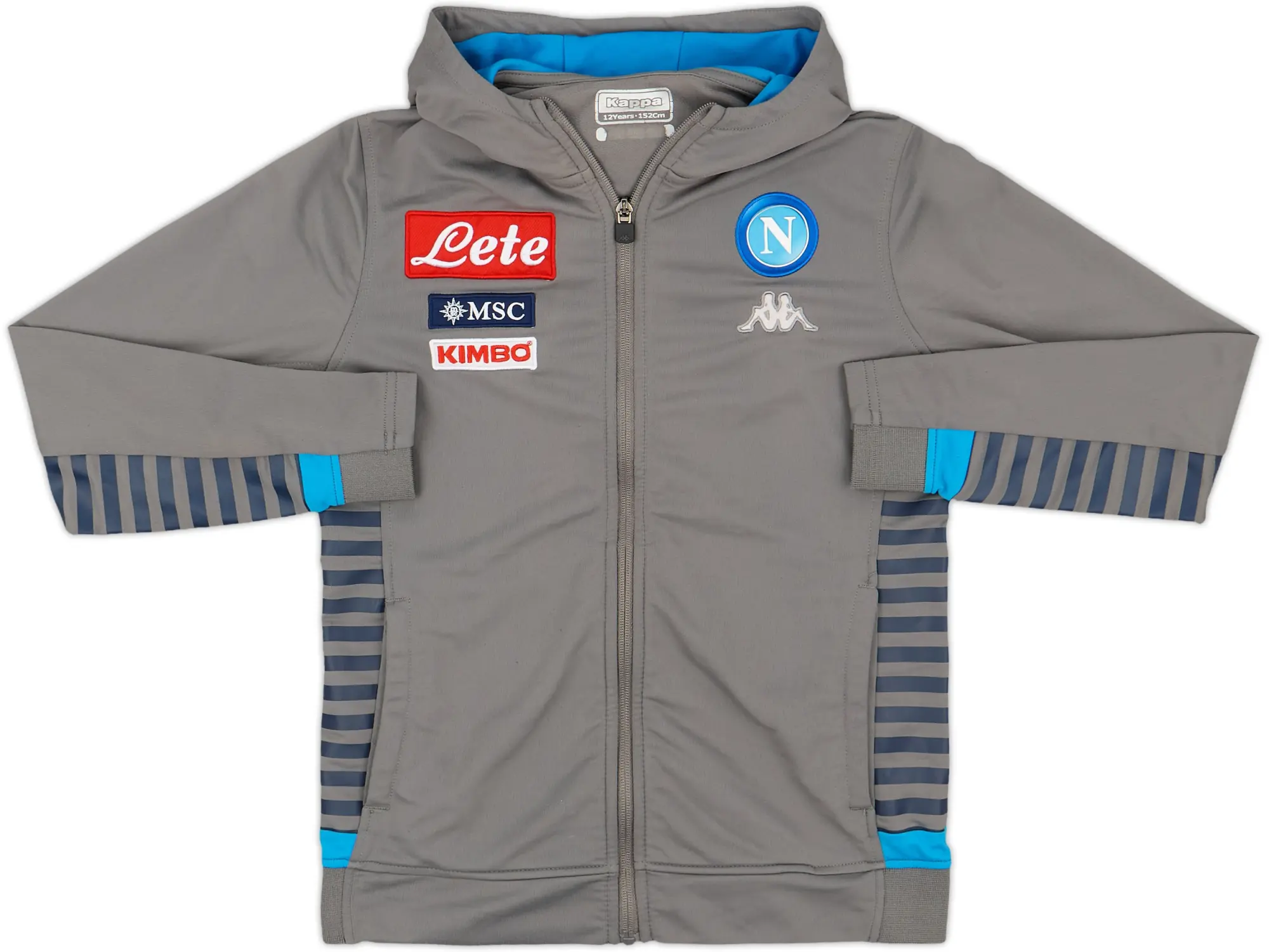 2019-20 Napoli Kappa Hooded Track Jacket - 6/10 - (M.Boys)