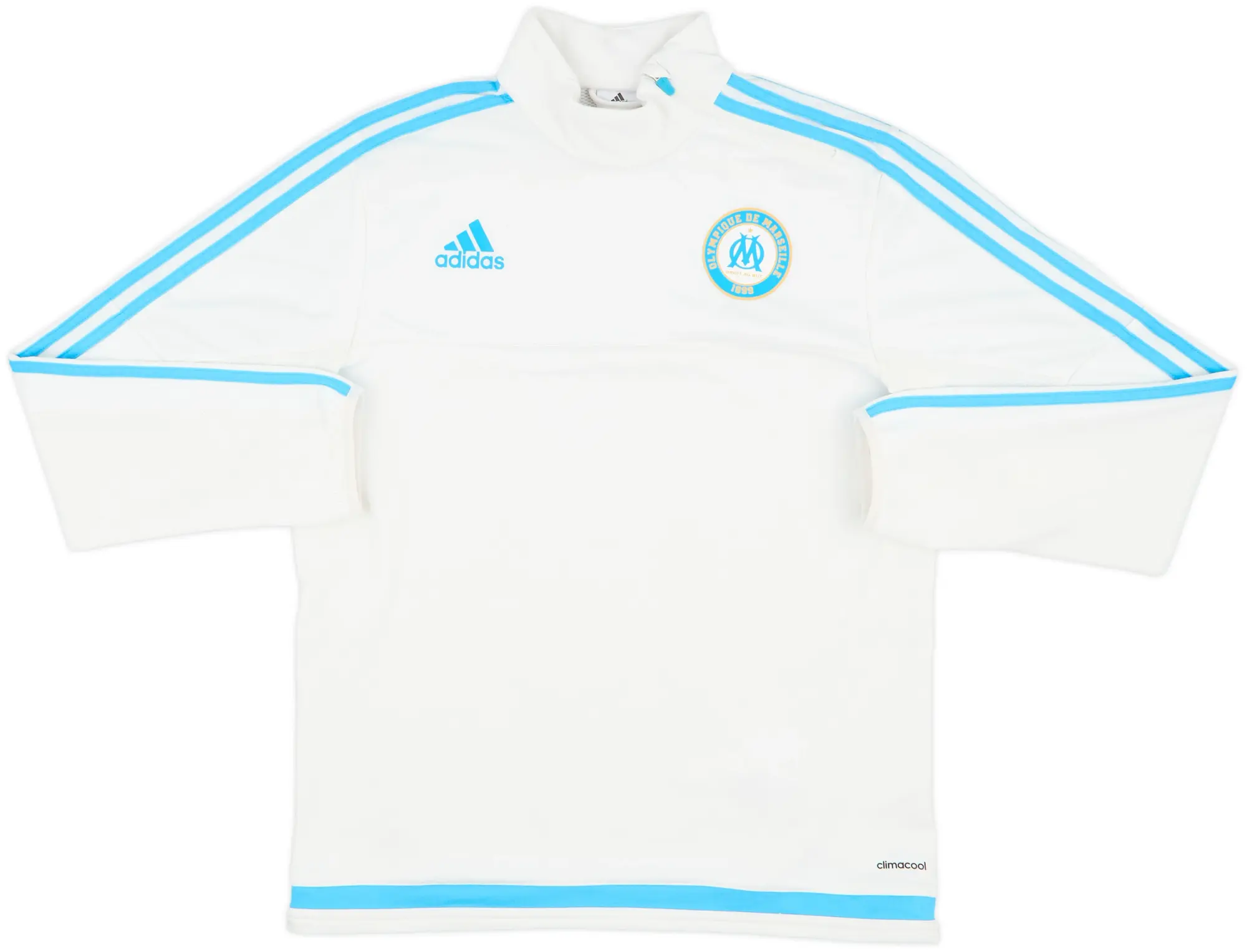 2015-16 Olympique Marseille adidas 1/4 Zip Drill Top - 8/10 - (M)