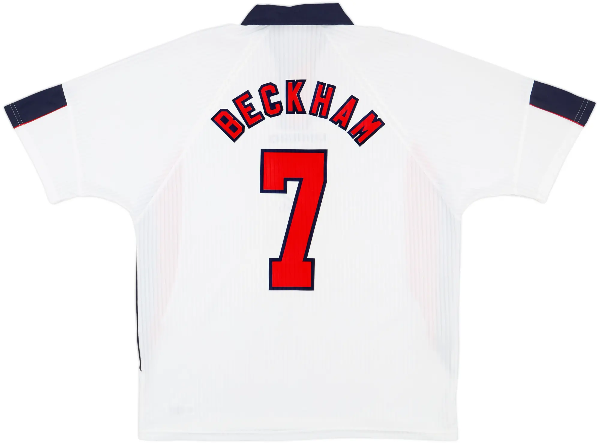 1997-99 England Home Shirt Beckham #7 - 9/10 - (XXL)