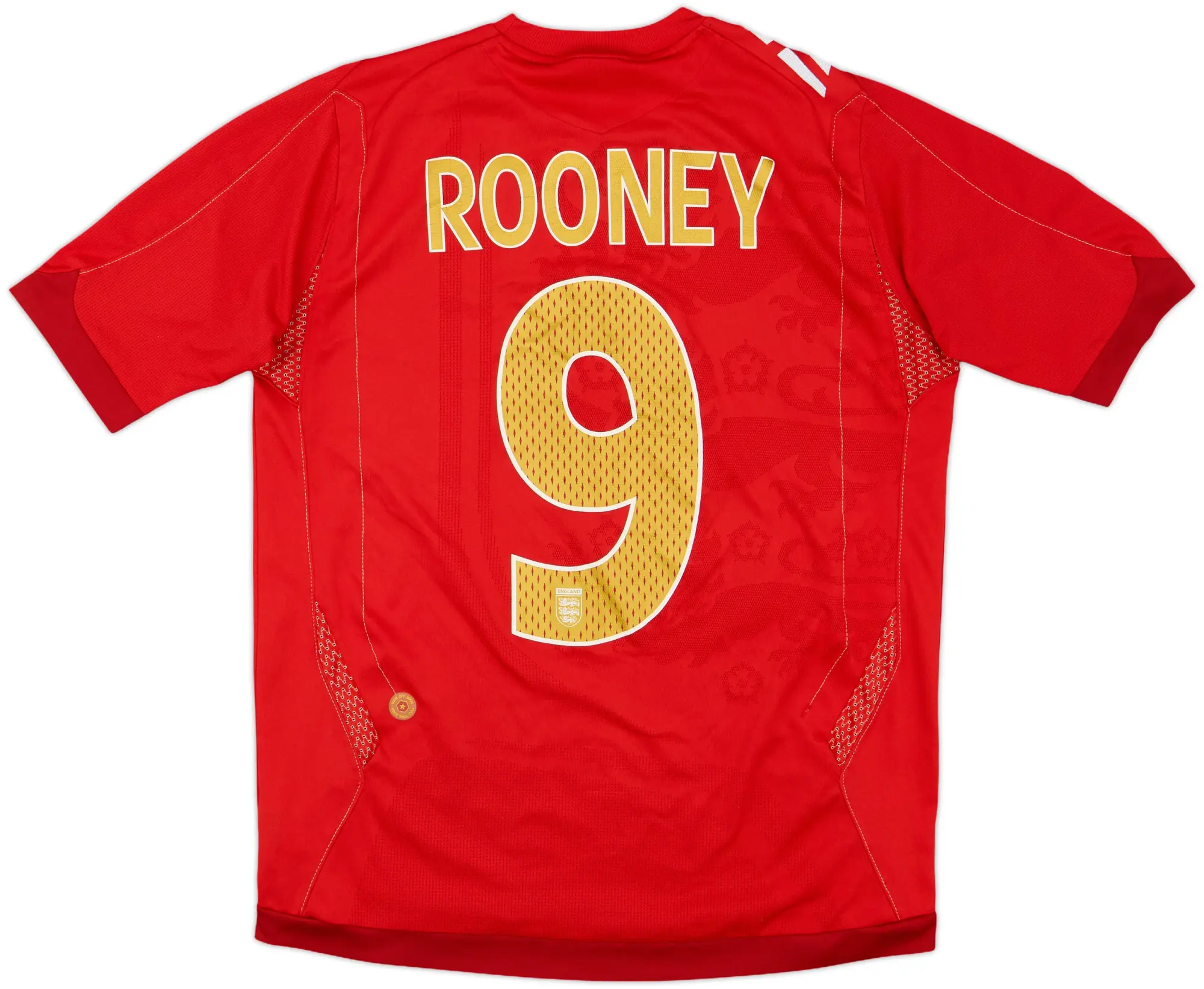 2006-08 England Away Shirt Rooney #9 - 7/10 - (XL.Boys)