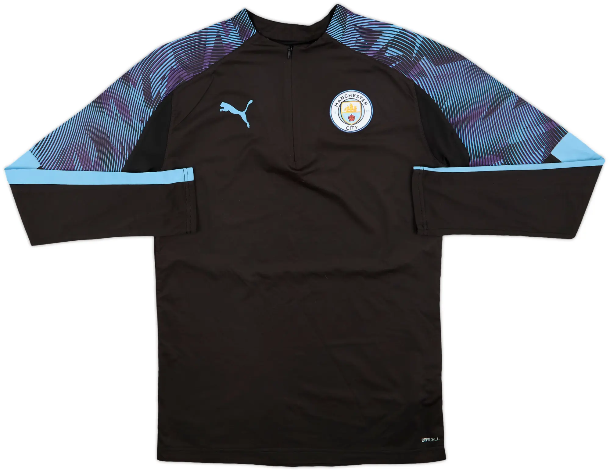 2019-20 Manchester City Nike 1/4 Zip Drill Top - 7/10 - (S)