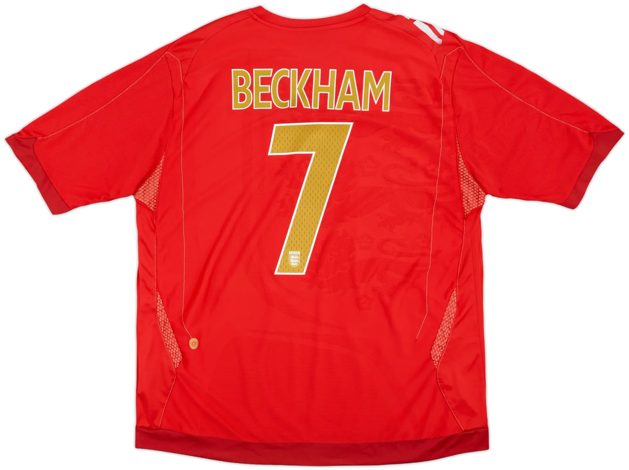 2006-08 England Away Shirt Beckham #7 - 8/10 - (XXL)