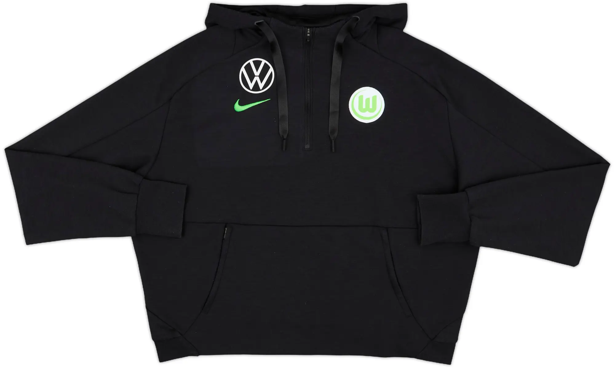 2021-22 Wolfsburg Nike 1/4 Zip Hooded Sweat Top - 8/10 - (Women's L)
