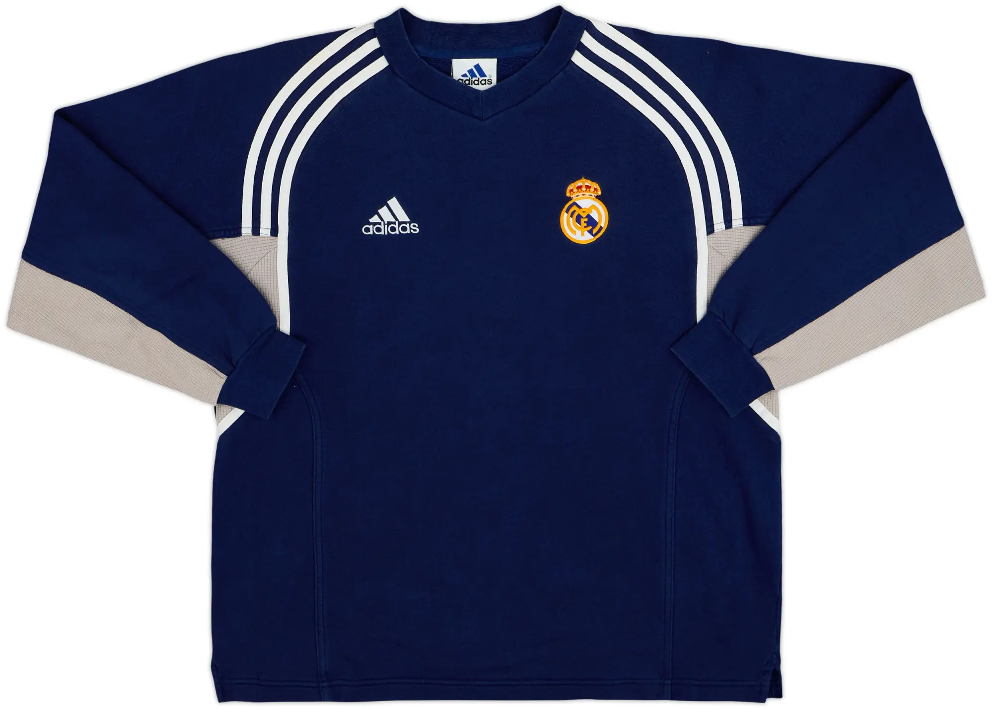 2000-01 Real Madrid adidas Sweat Top - 8/10 - (XL.Boys)