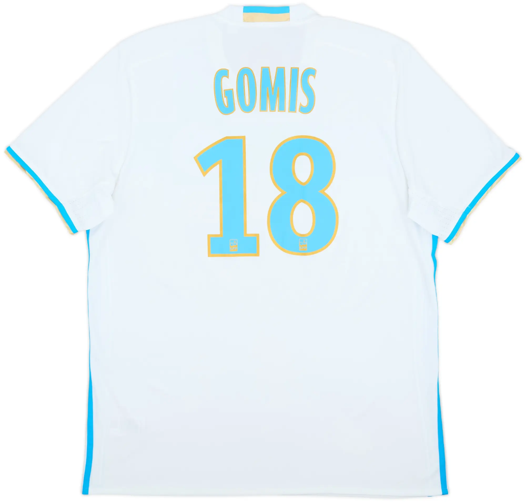 2016-17 Olympique Marseille Home Shirt Gomis #18 - 7/10 - (XL)