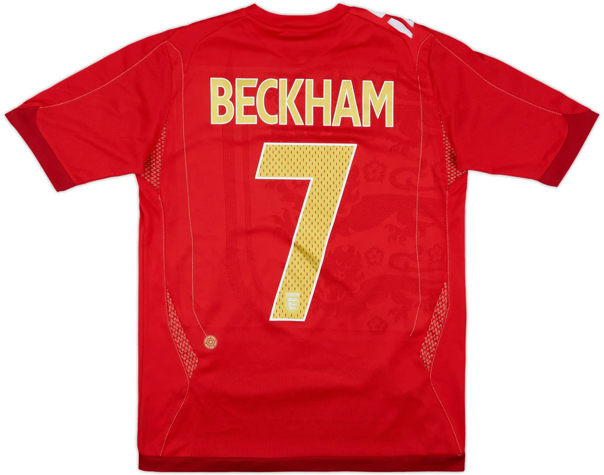 2006-08 England Away Shirt Beckham #7 - 9/10 - (XL.Boys)
