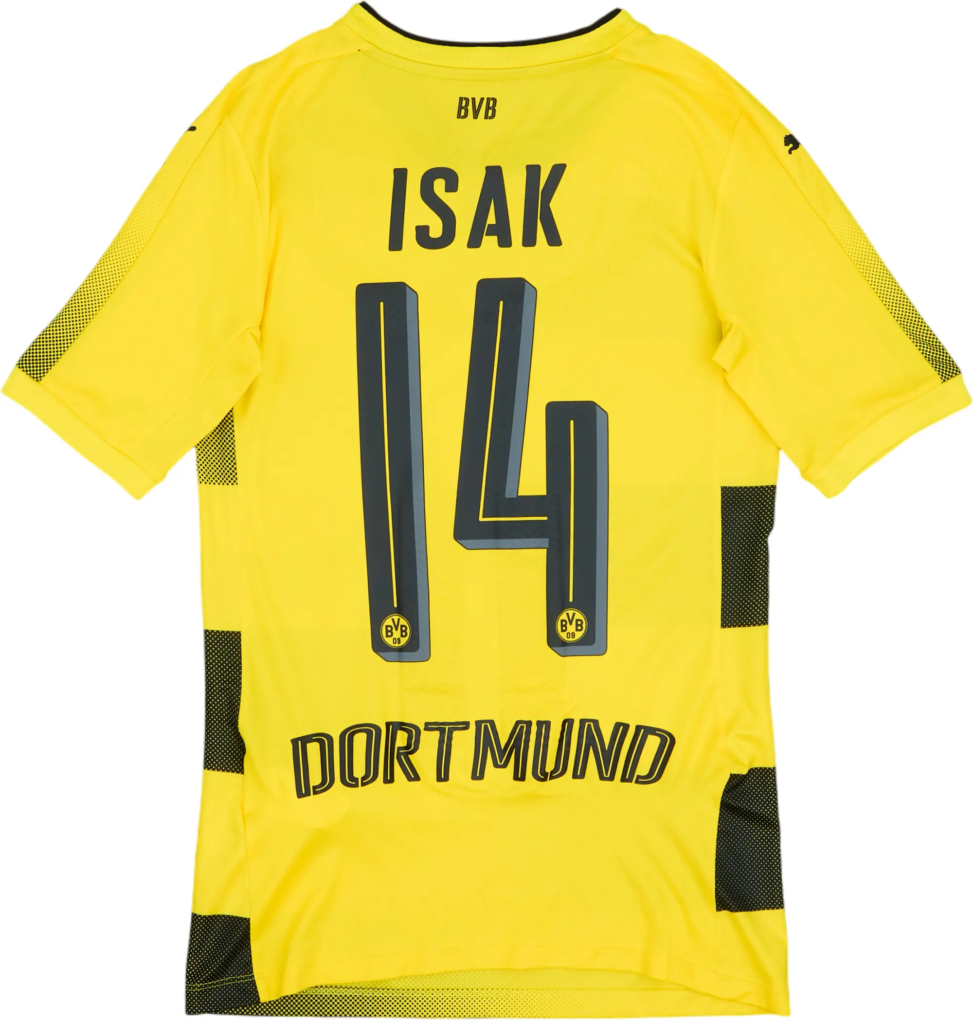 2017-18 Borussia Dortmund Authentic Home Shirt Isak #14 - 9/10 - (S)