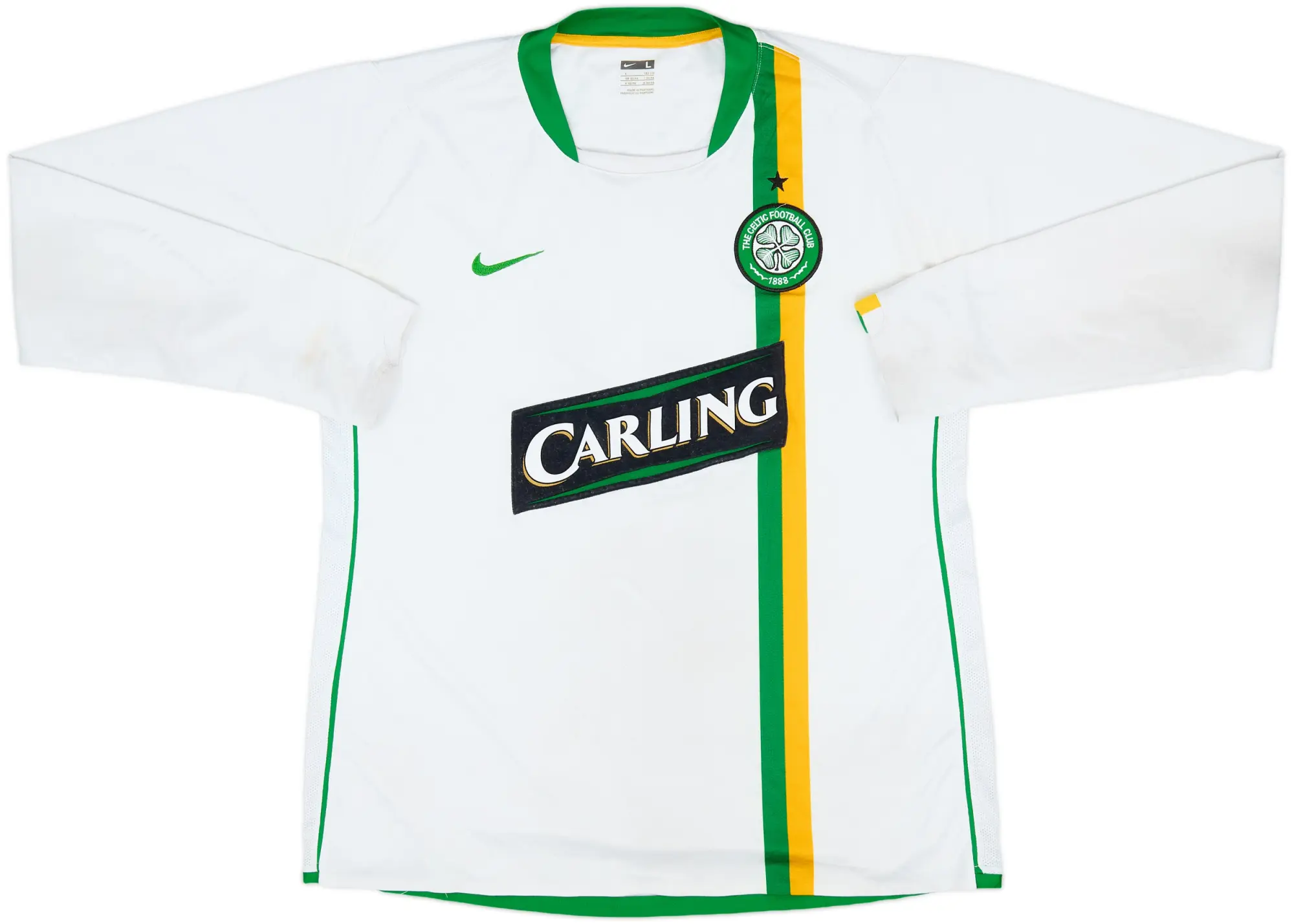 2006-08 Celtic European Player Issue L/S Shirt - 5/10 - (L)