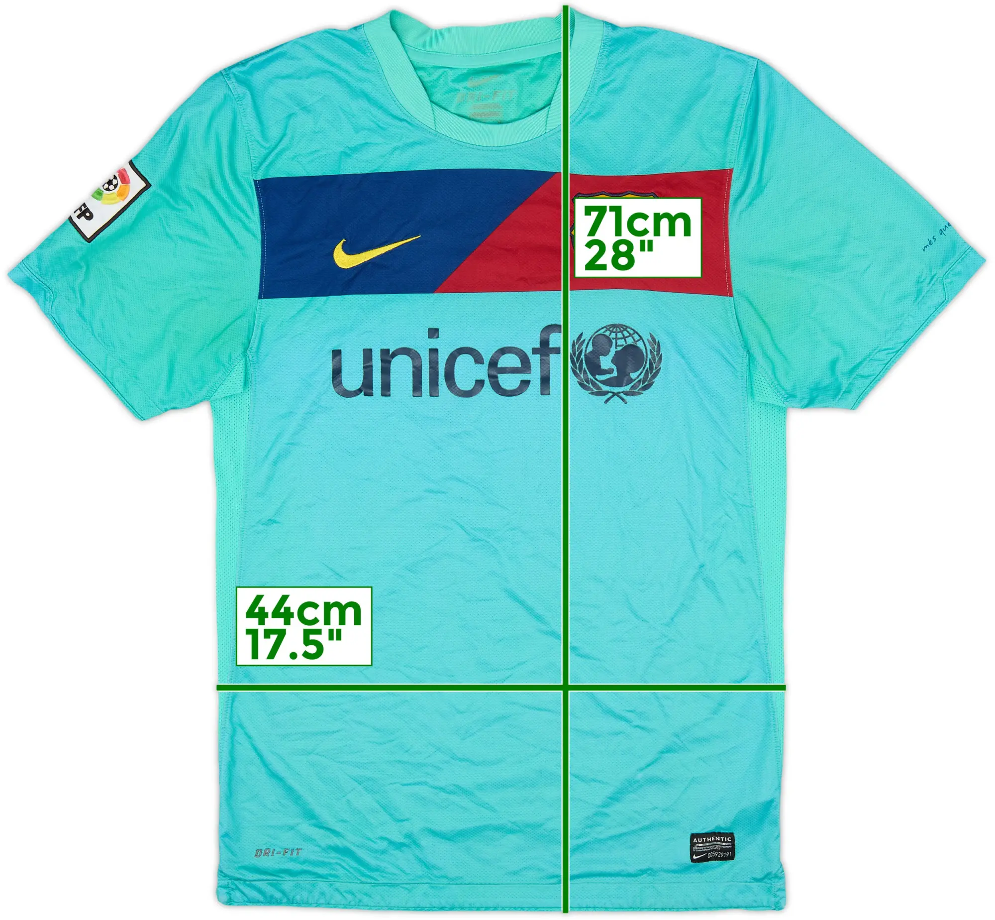 Nike Barcelona Mens SS Away Shirt 2010/11