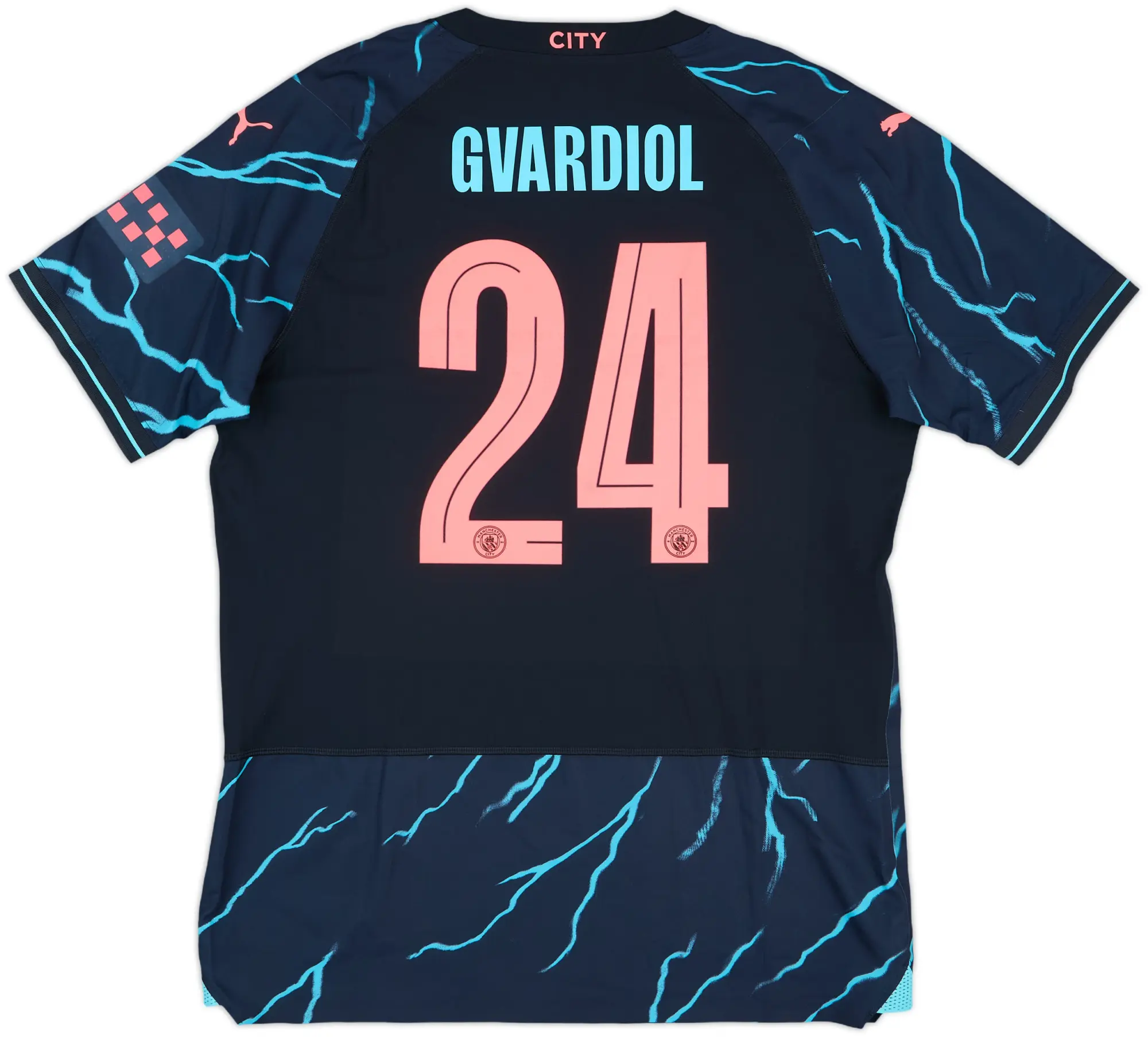 2023-24 Manchester City Match Issue FA Cup Third Shirt Gvardiol #24