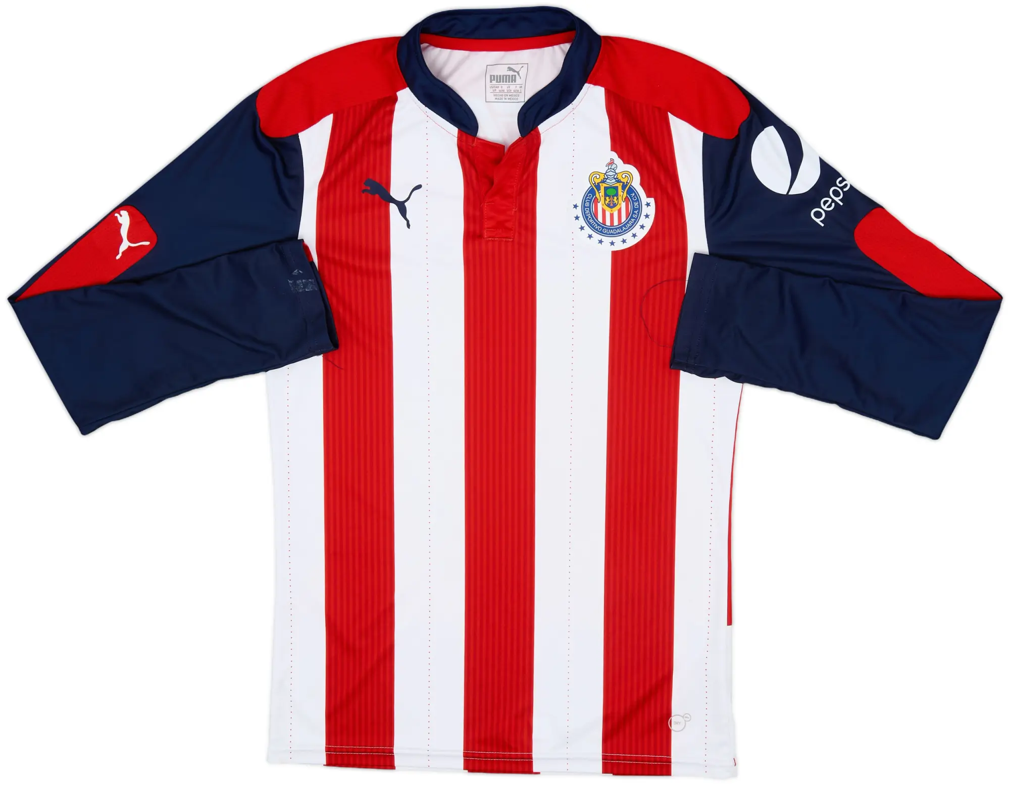 2016-17 Chivas Guadalajara Home L/S Shirt - 7/10 - (S)