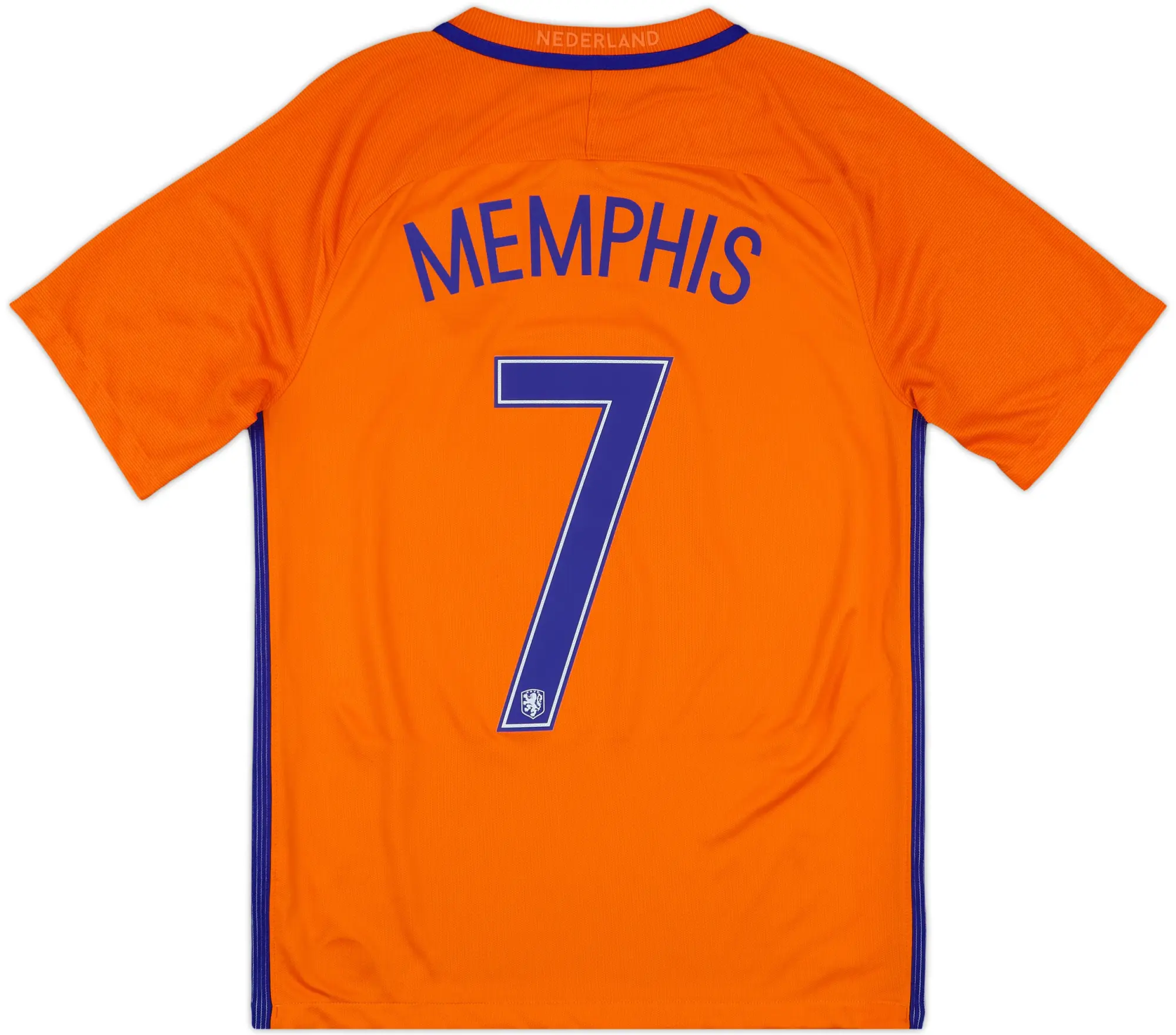 2016 Netherlands Home Shirt Memphis #7 - 9/10 - (S)
