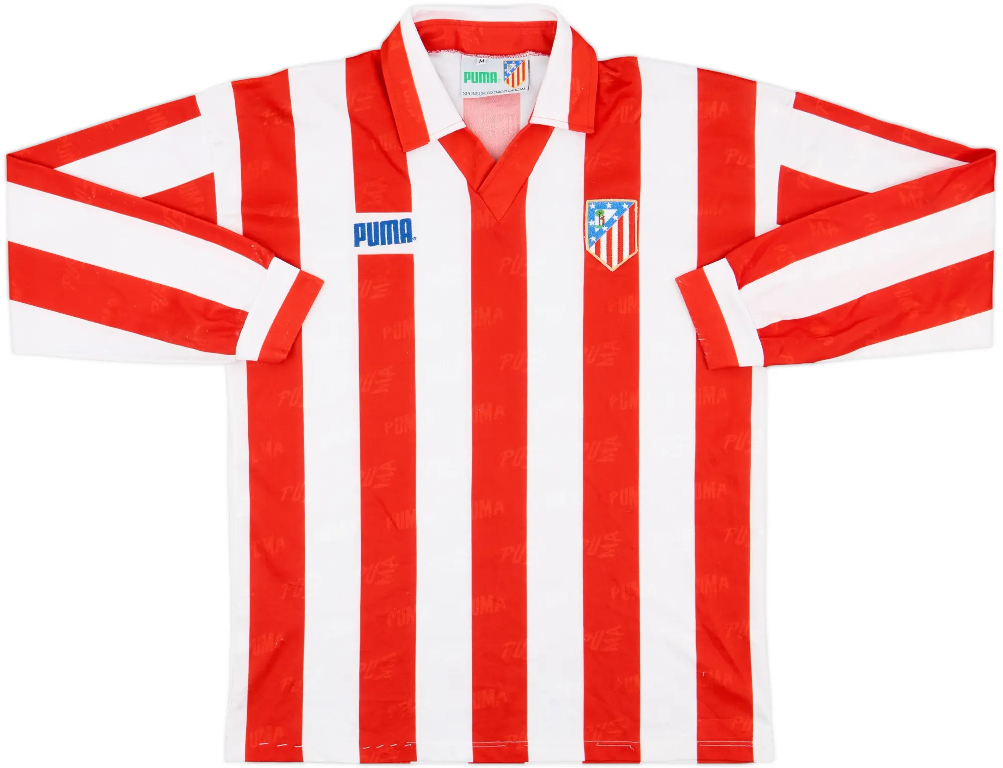 1992-93 Atletico Madrid Home L/S Shirt - 6/10 - (M)