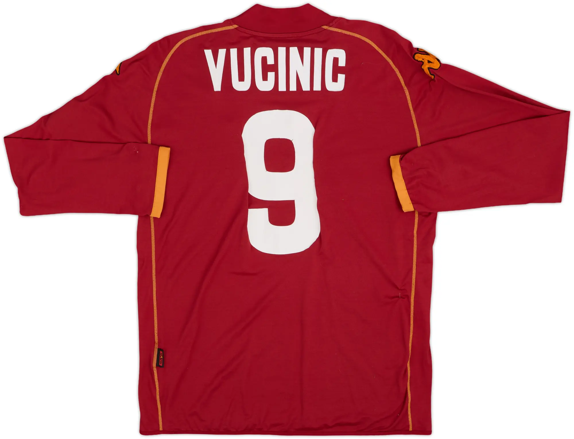 2008-09 Roma Home L/S Shirt Vucinic #9 - 4/10 - (L)