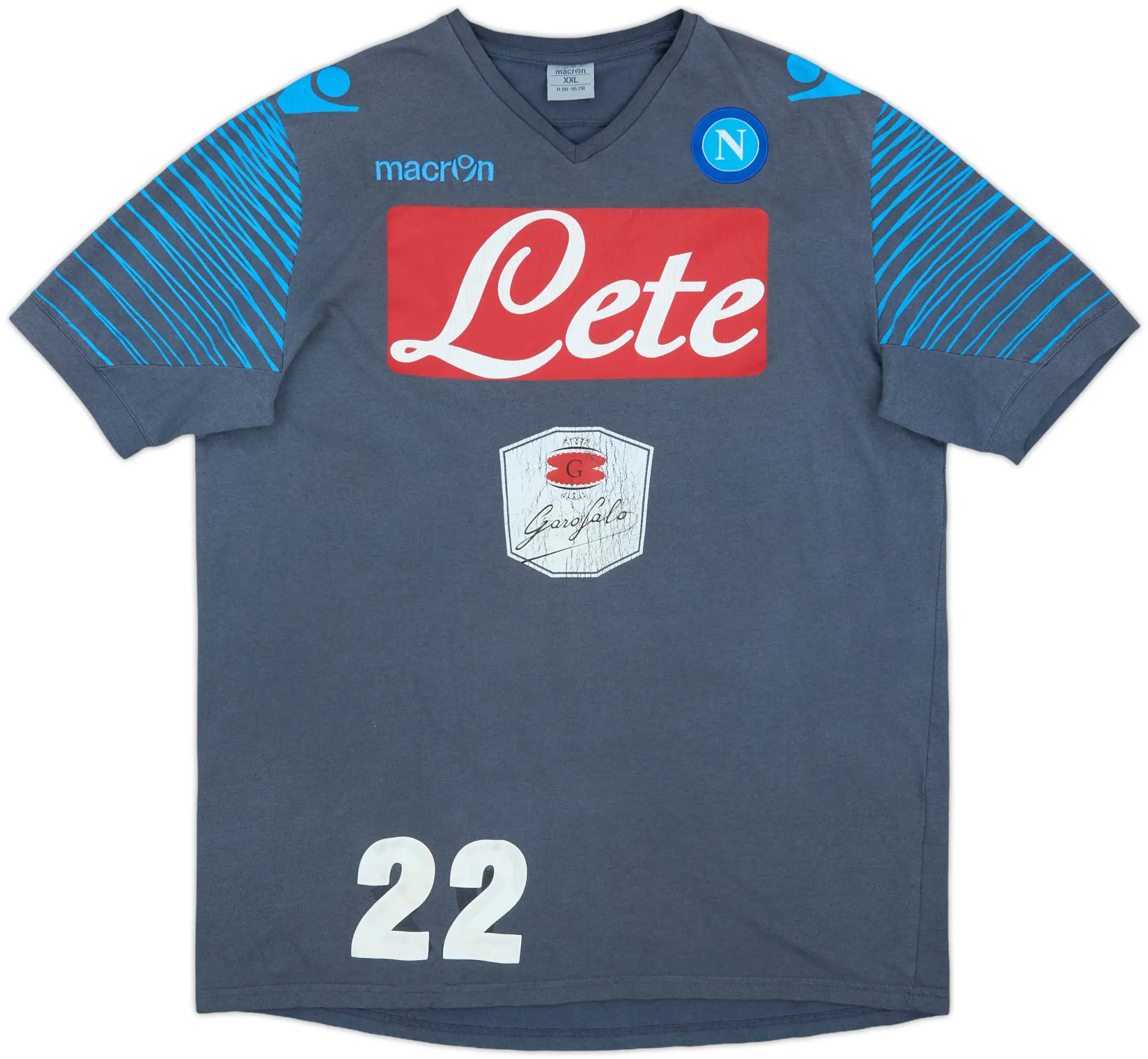 2014-15 Napoli Player Issue Macron Cotton Training Tee #22 - 5/10 - (XXL)