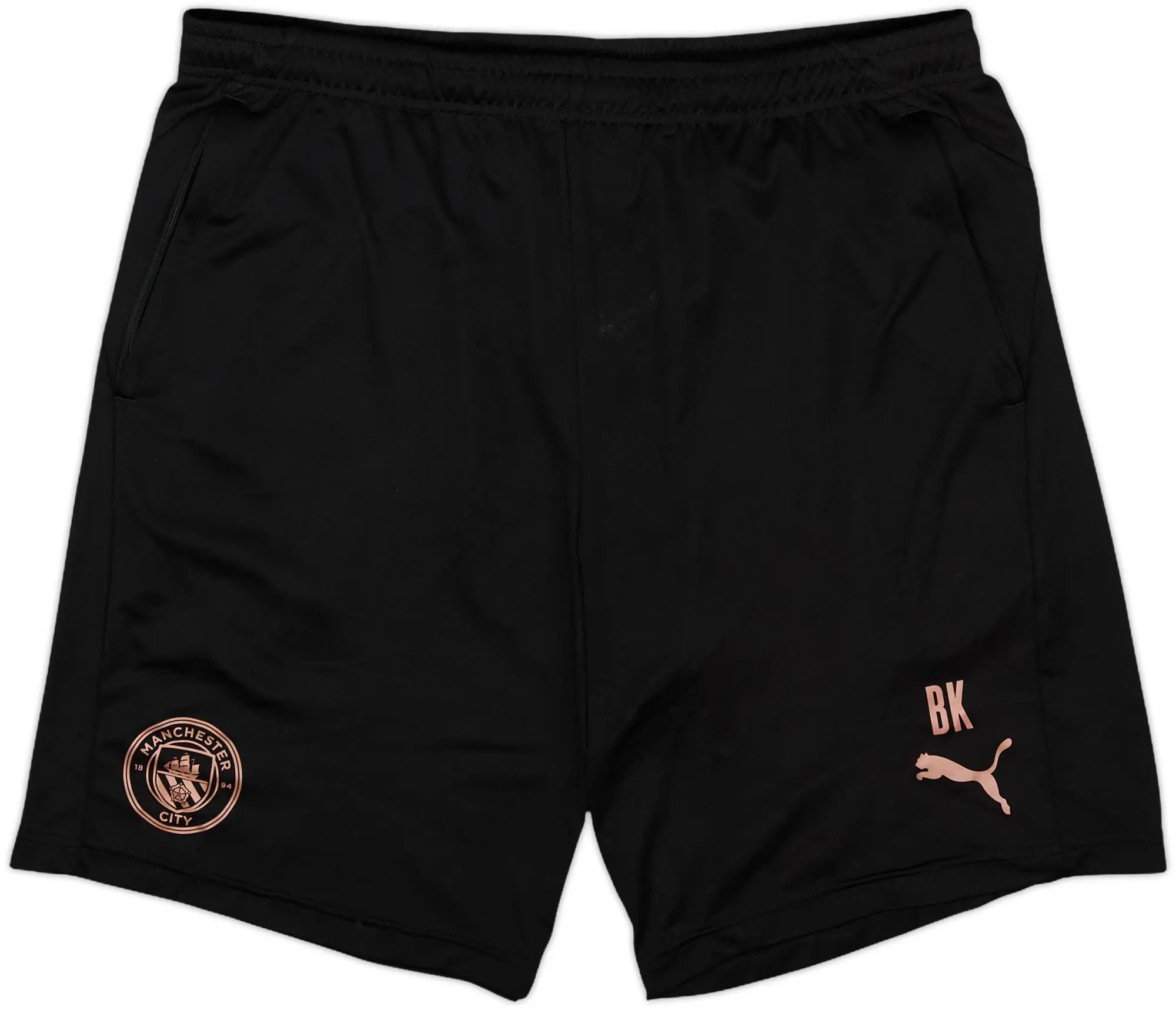 2020-21 Manchester City Staff Issue Training Shorts 'BK' - 7/10 - (XL)