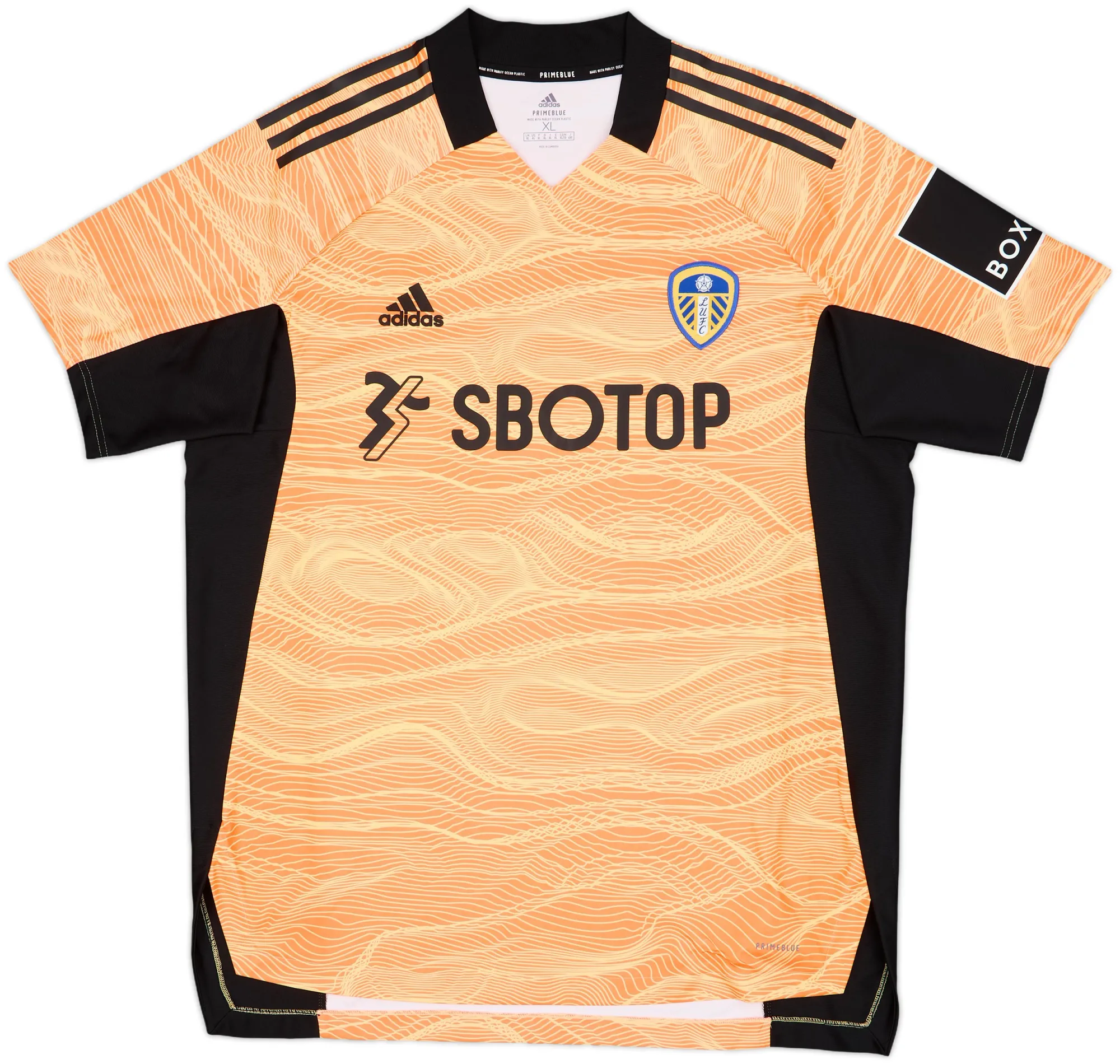 adidas Leeds United Mens SS Goalkeeper Home Shirt 2021/22