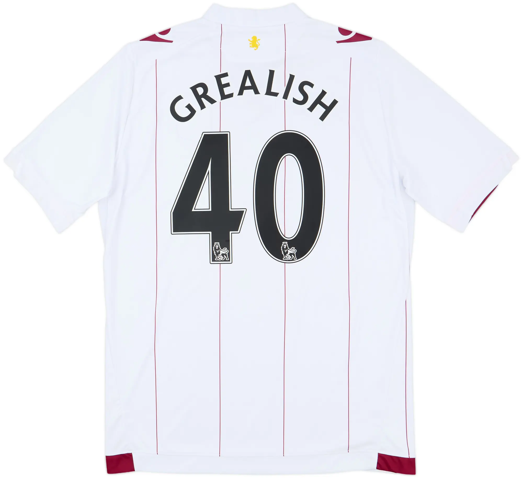 2014-15 Aston Villa Away Shirt Grealish #40 - 9/10 - (XL)