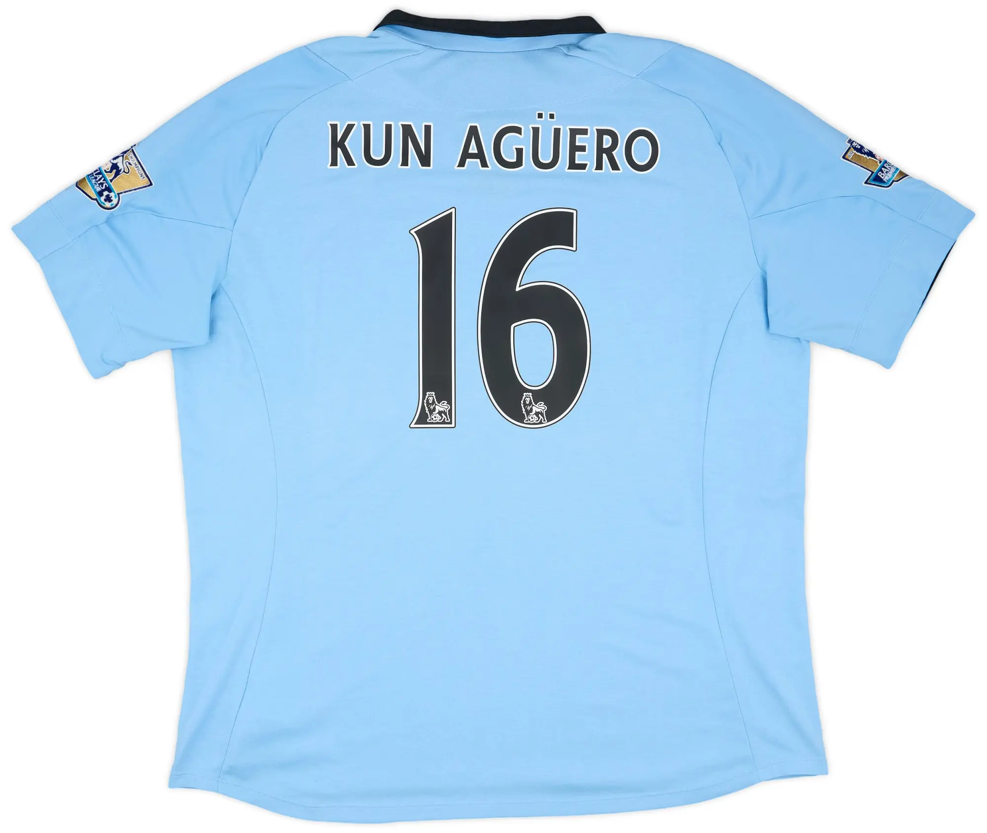 2012-13 Manchester City Home Shirt Kun Aguero #16 - 9/10 - (3XL)