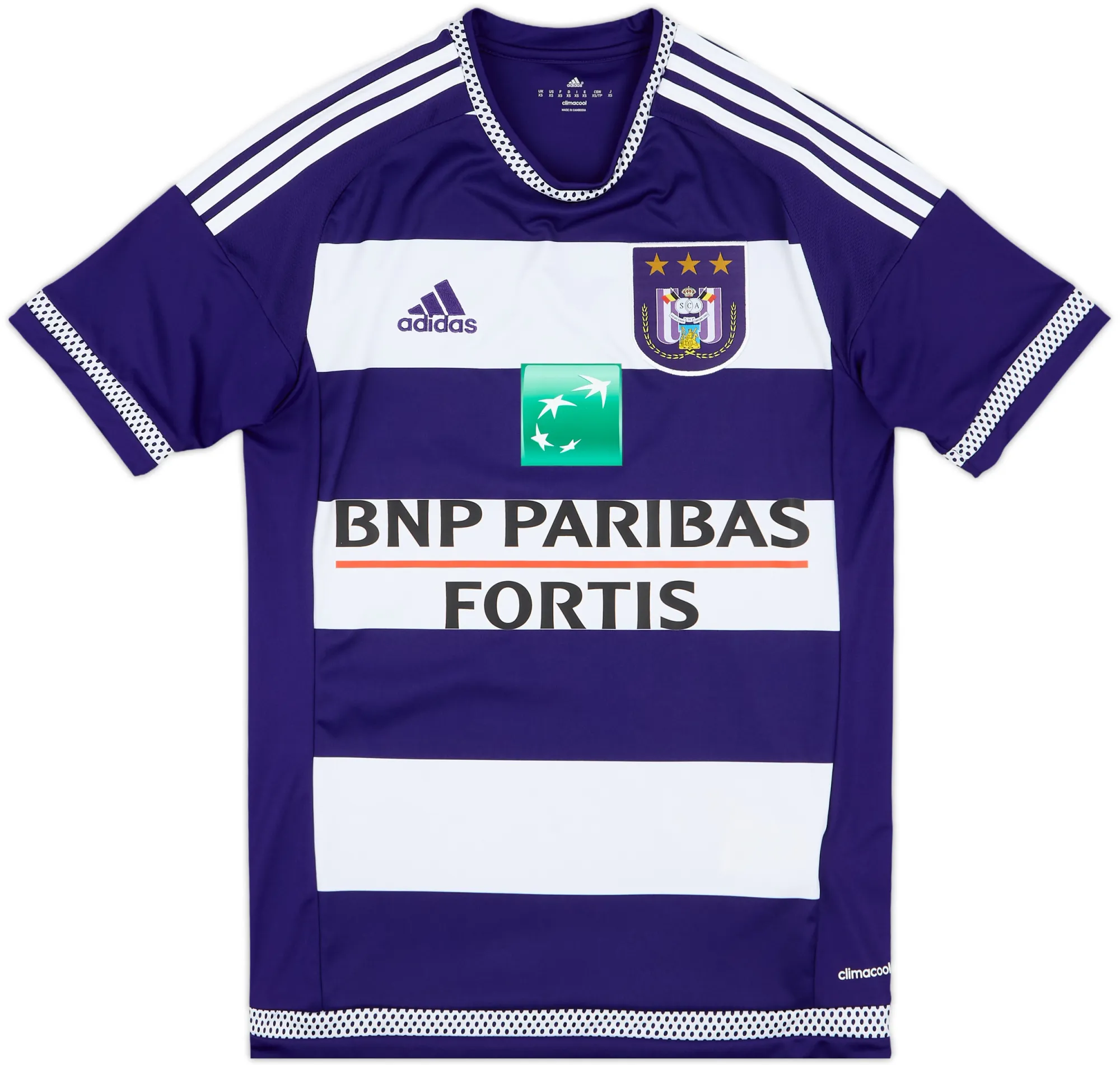 adidas Anderlecht Mens SS Home Shirt 2015/16