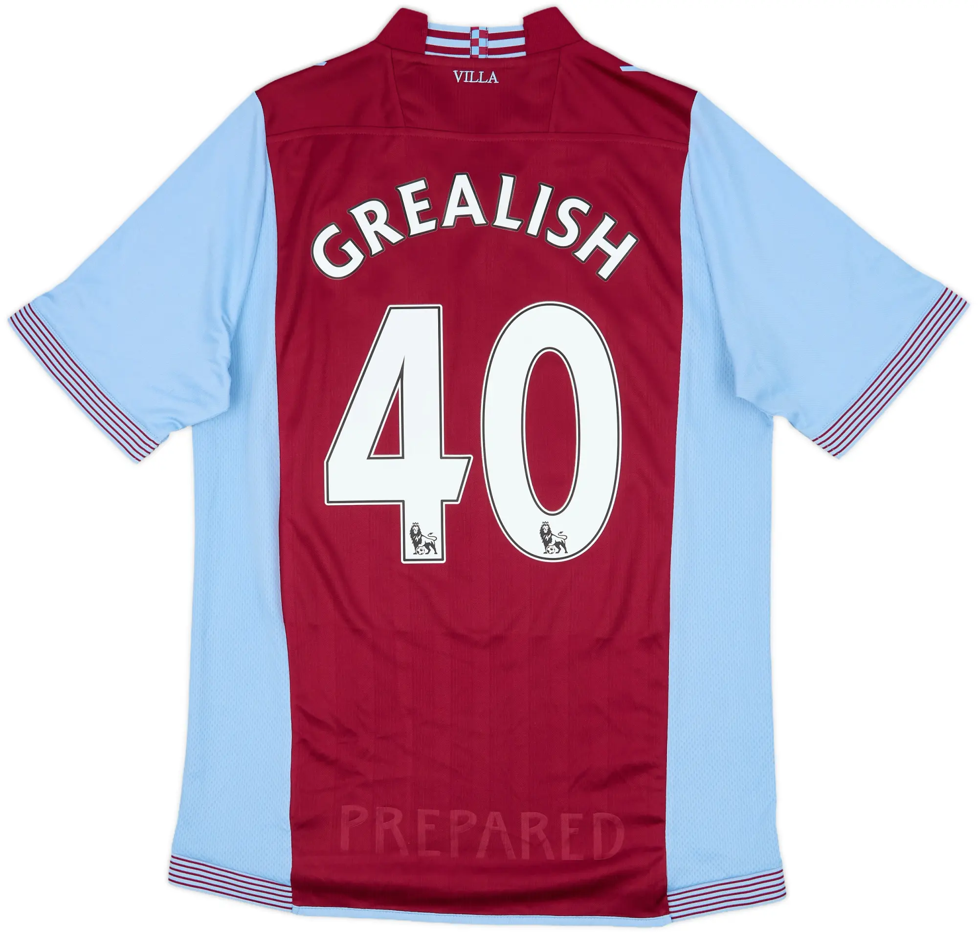 2013-14 Aston Villa Home Shirt Grealish #40 - 8/10 - (L)