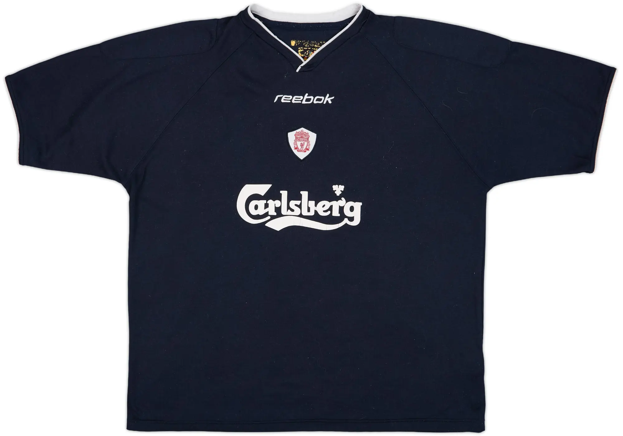 2001-02 Liverpool Reebok Cotton Training Shirt - 7/10 - (L)