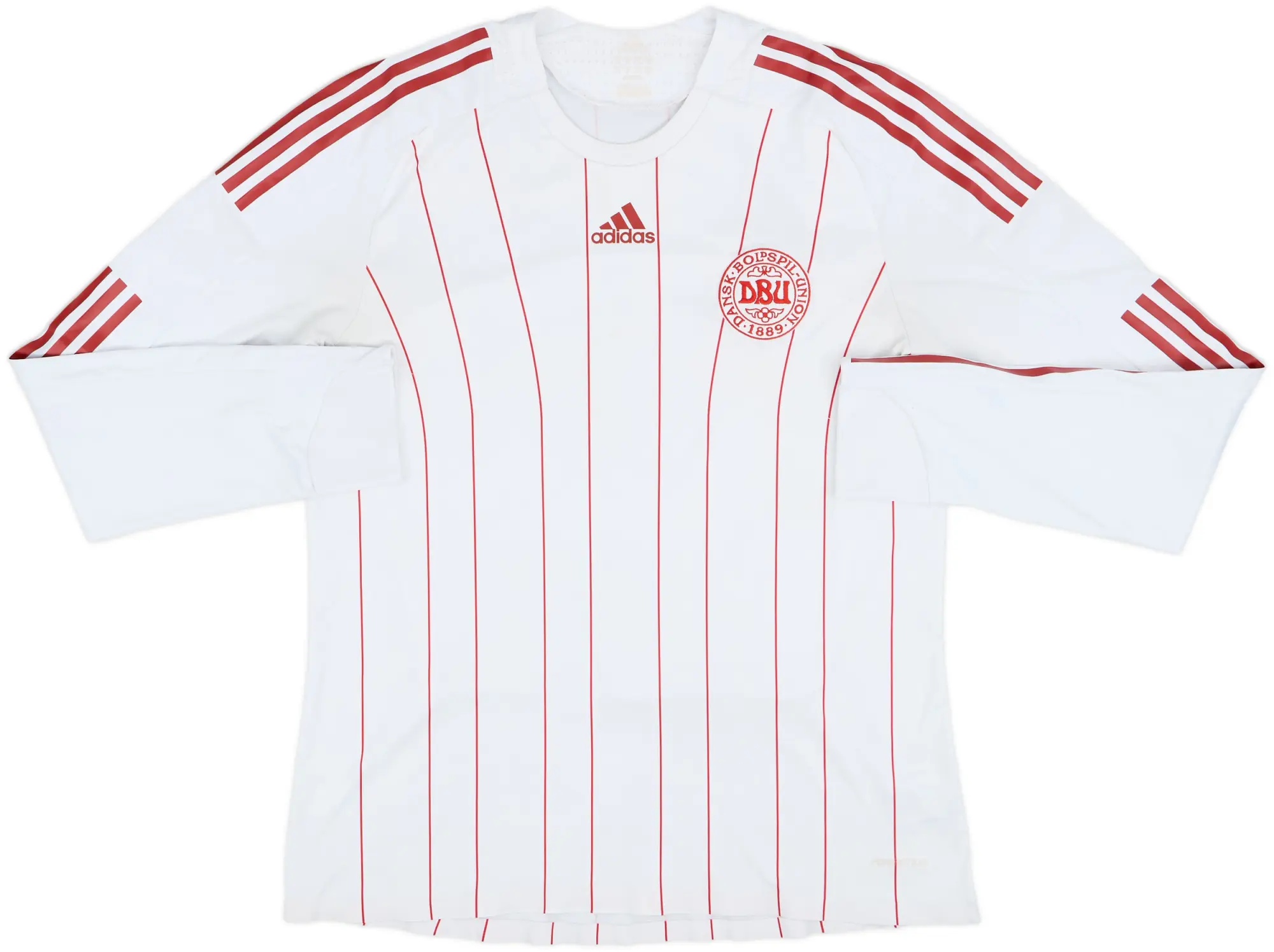 adidas Denmark Mens LS Player Issue Away Shirt 2008