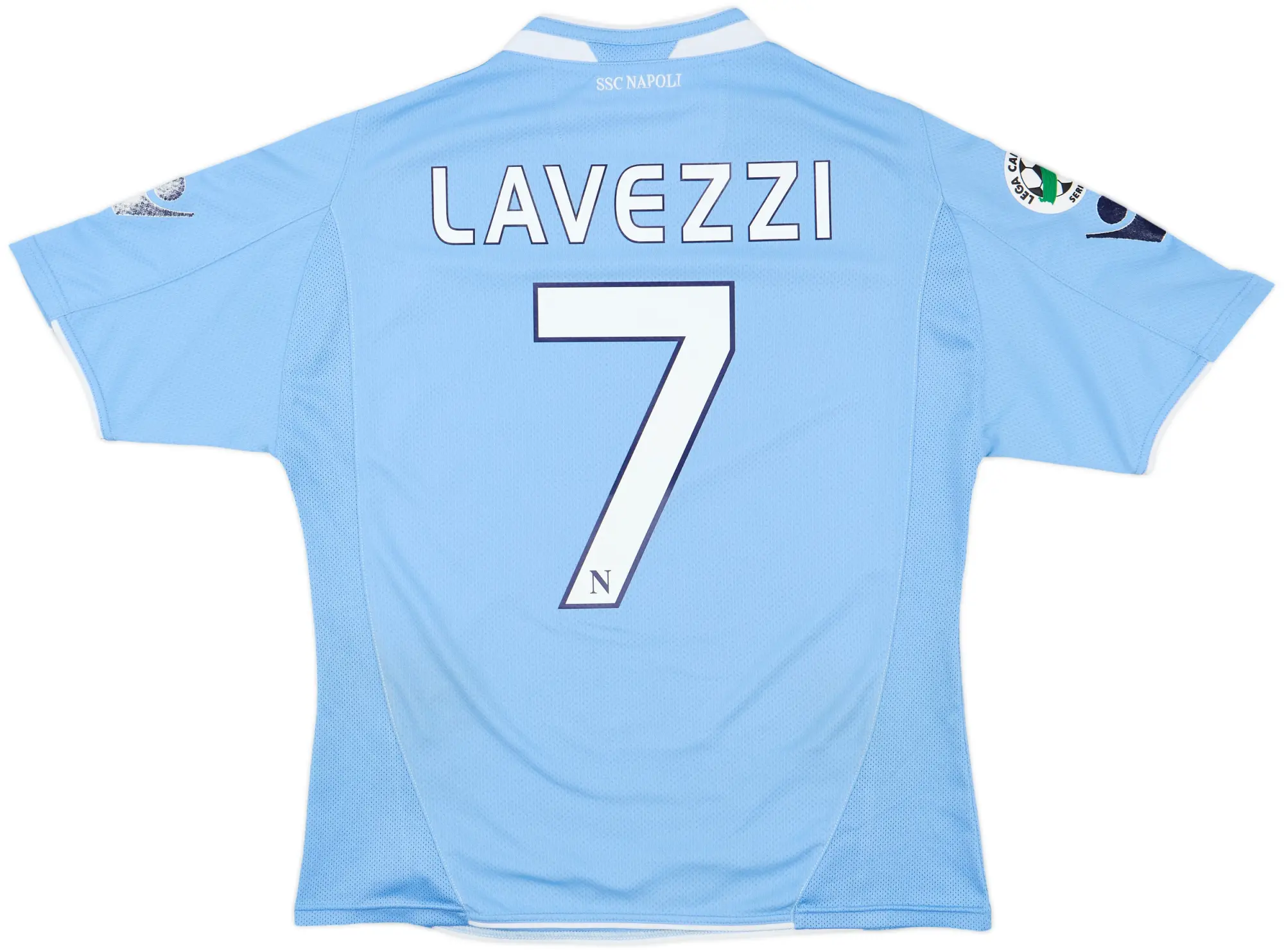 2009-10 Napoli Home Shirt Lavezzi #7 - 6/10 - (S)