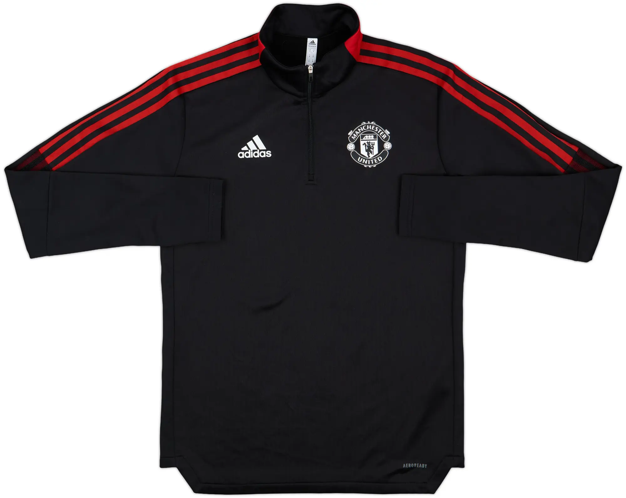 2021-22 Manchester United adidas 1/4 Drill Top - 9/10 - (M)