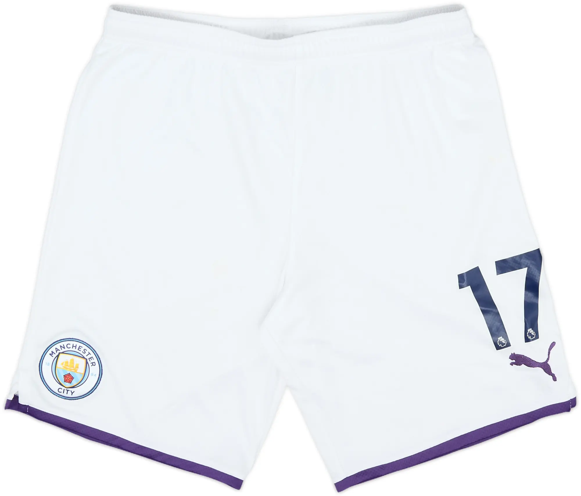 2019-20 Manchester City Player Issue Home Shorts #17 - 7/10 - (M)