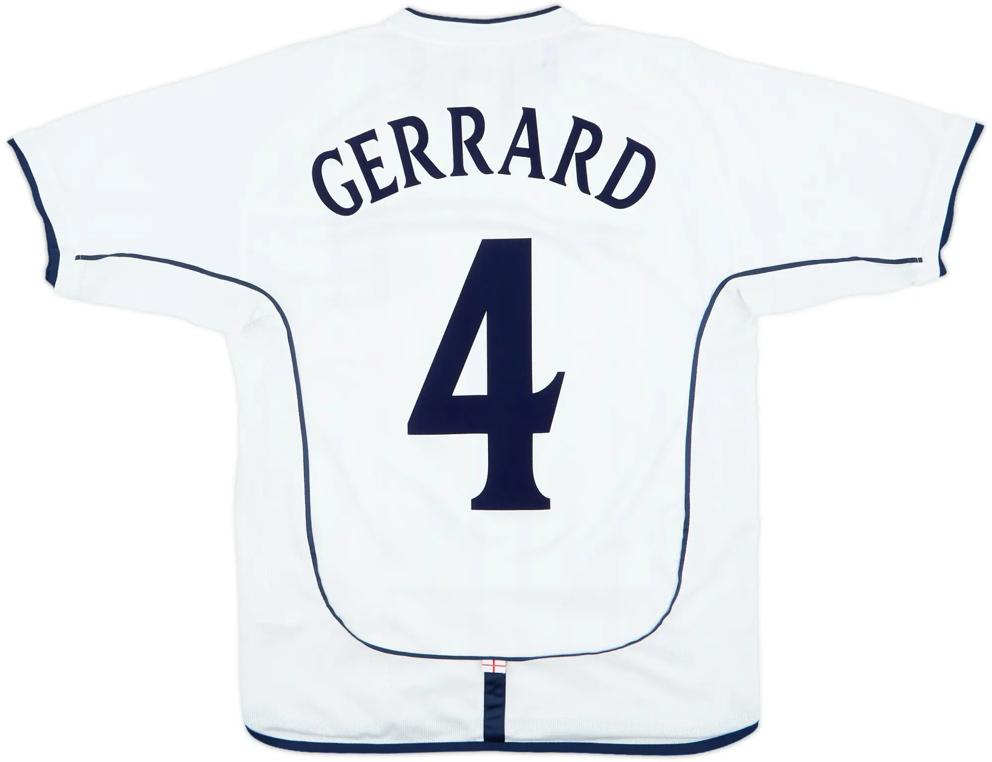 2001-03 England Home Shirt Gerrard #4 - 7/10 - (S)