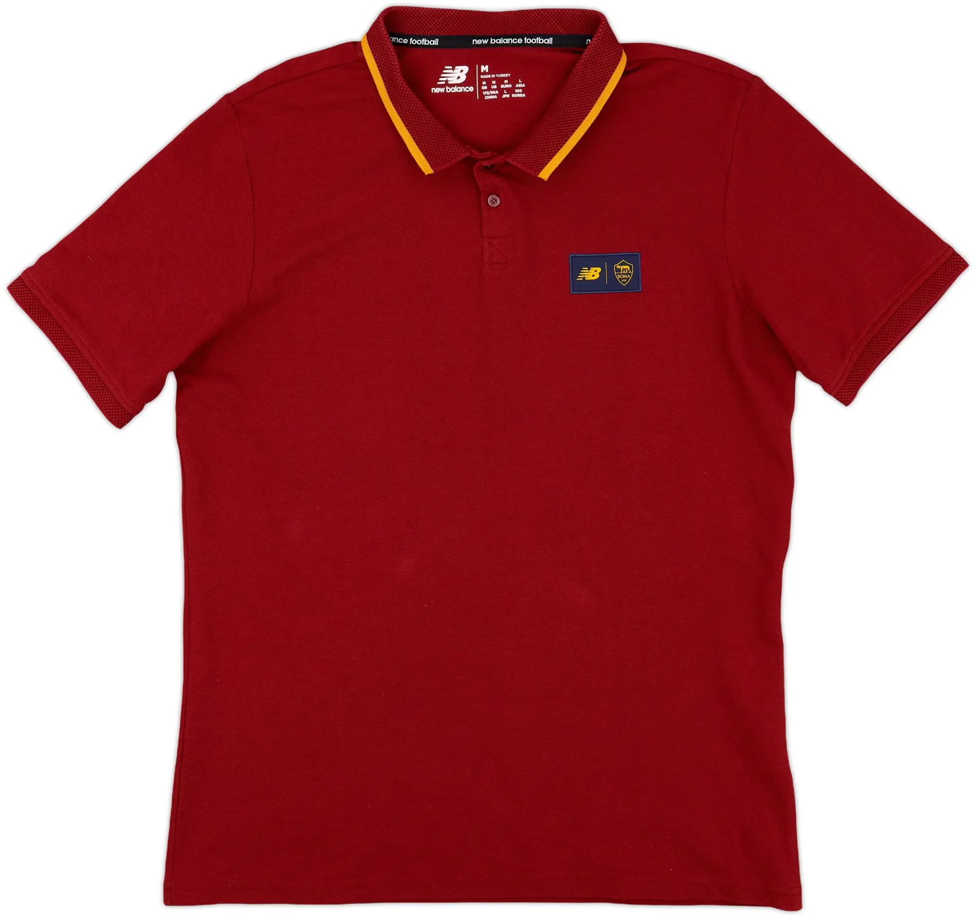 2022-23 Roma New Balance Polo Shirt - 9/10 - (M)