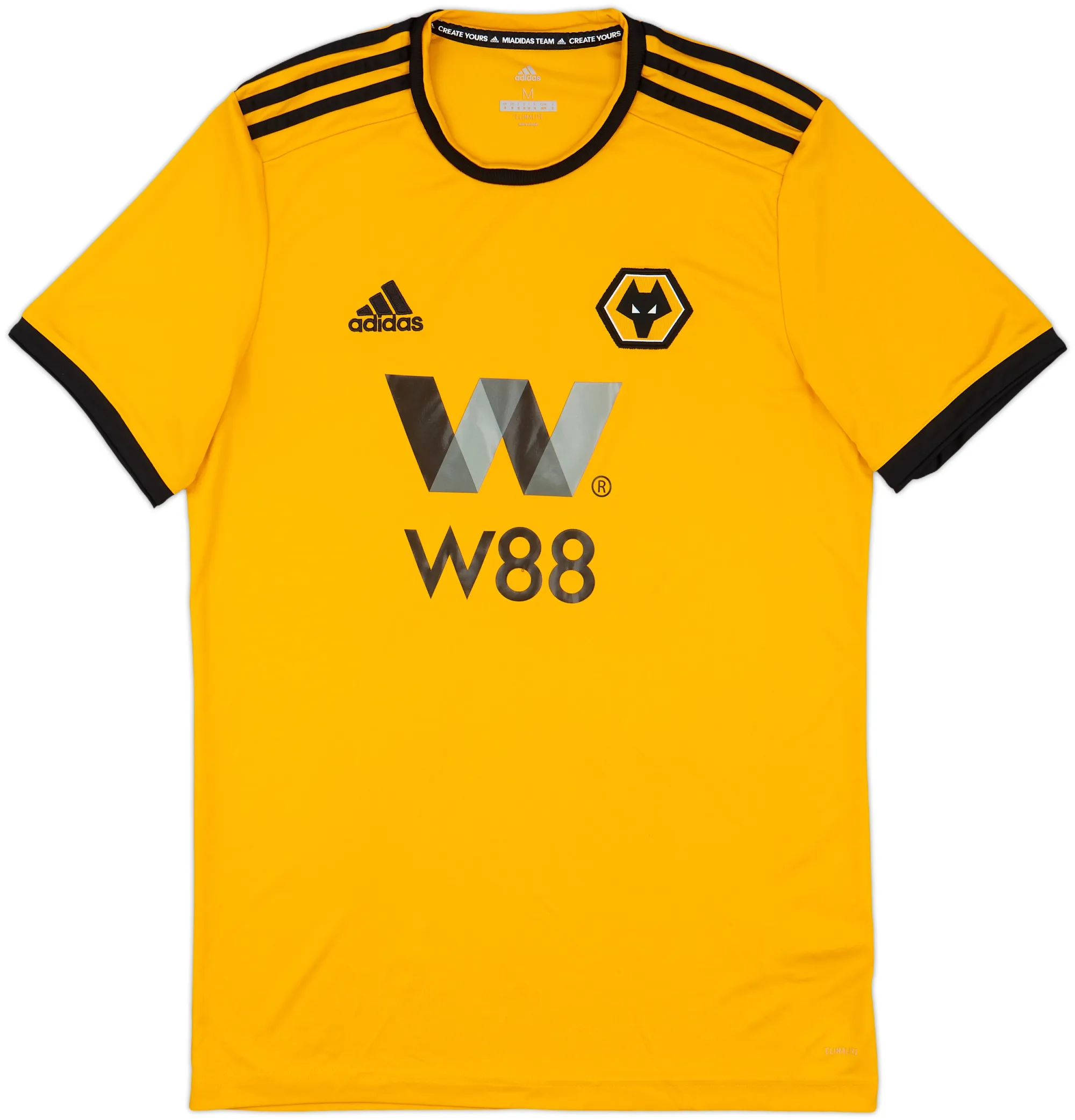 adidas Wolverhampton Wanderers Mens SS Home Shirt 2018/19
