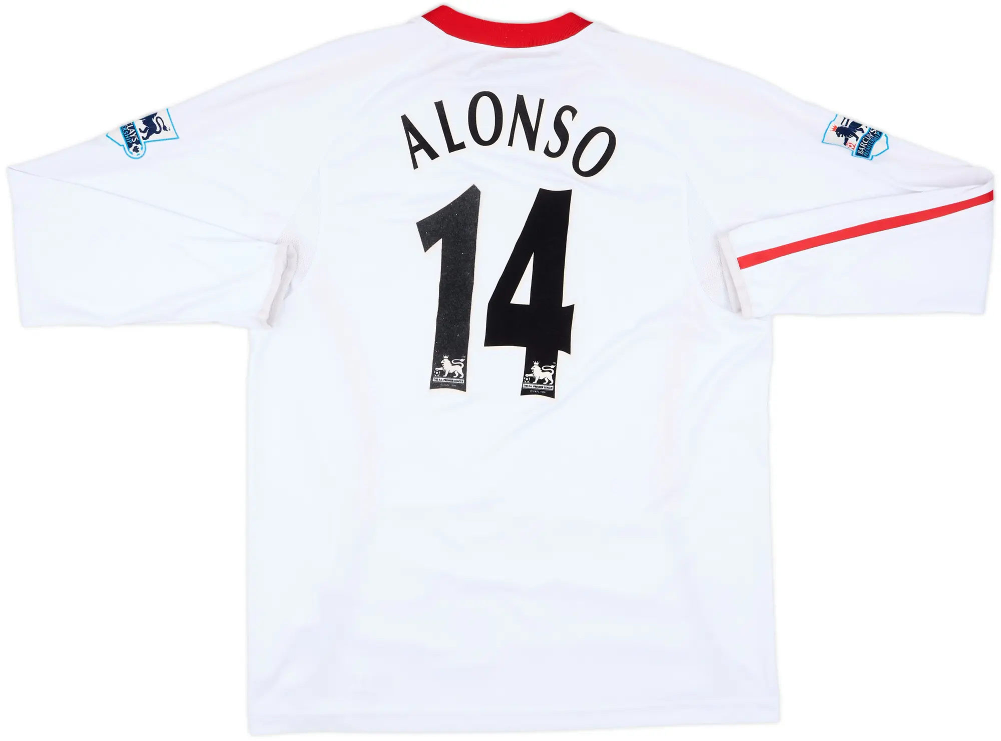 2005-06 Liverpool Away L/S Shirt Alonso #14 - 8/10 - (L)