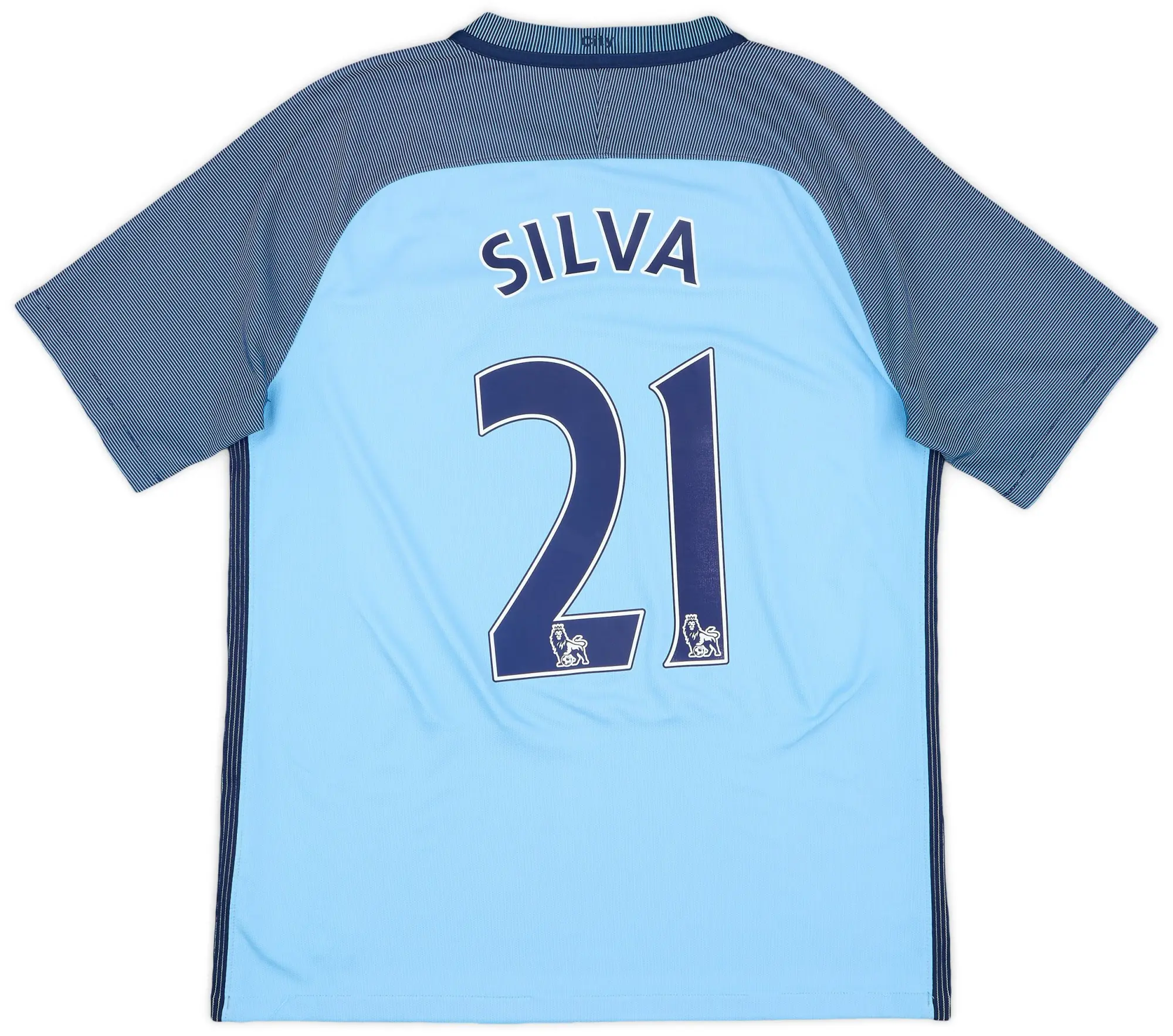 2016-17 Manchester City Home Shirt Silva #21 - 6/10 - (M)