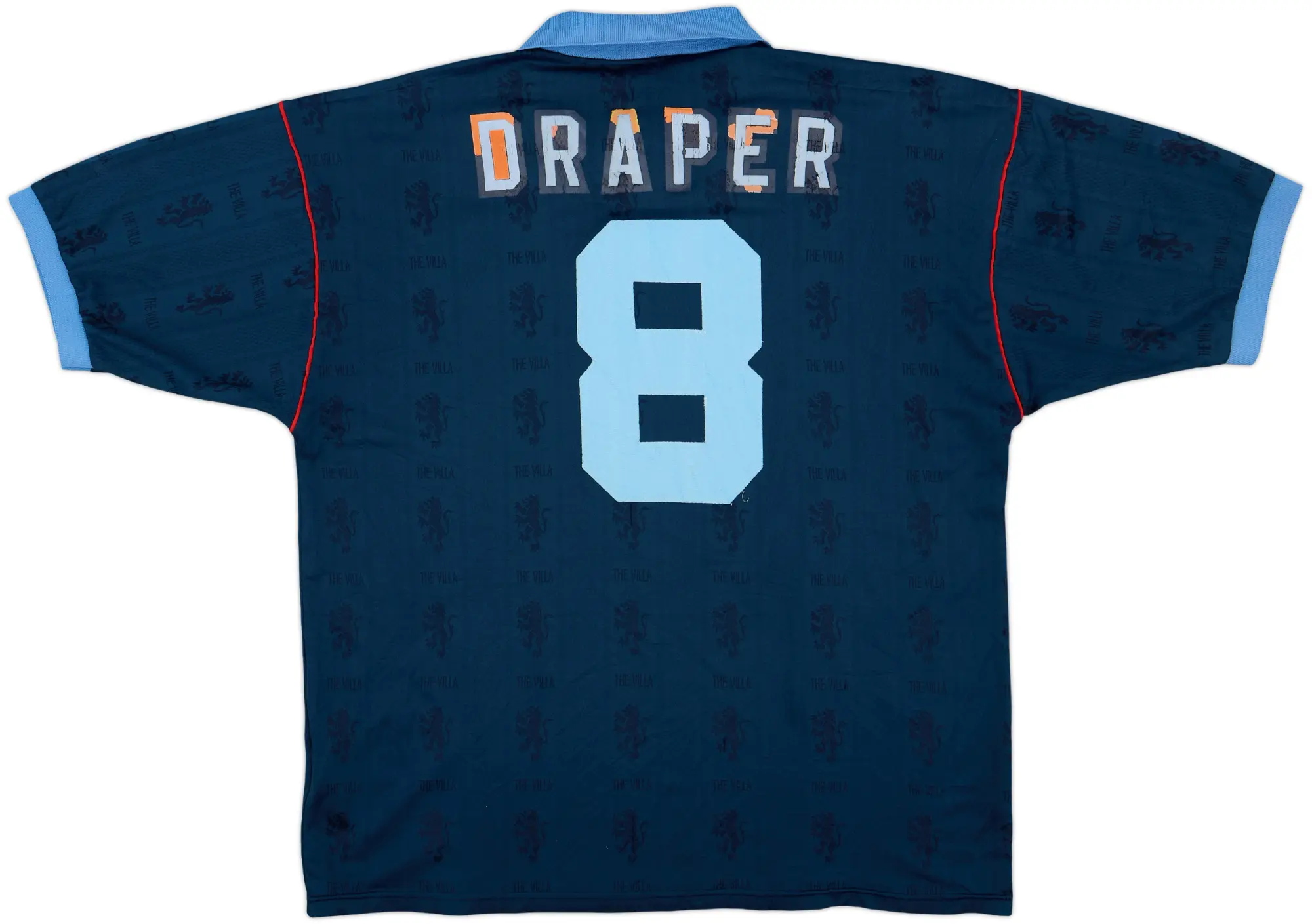 1995-97 Aston Villa Away Shirt Draper #8 - 4/10 - (XL)
