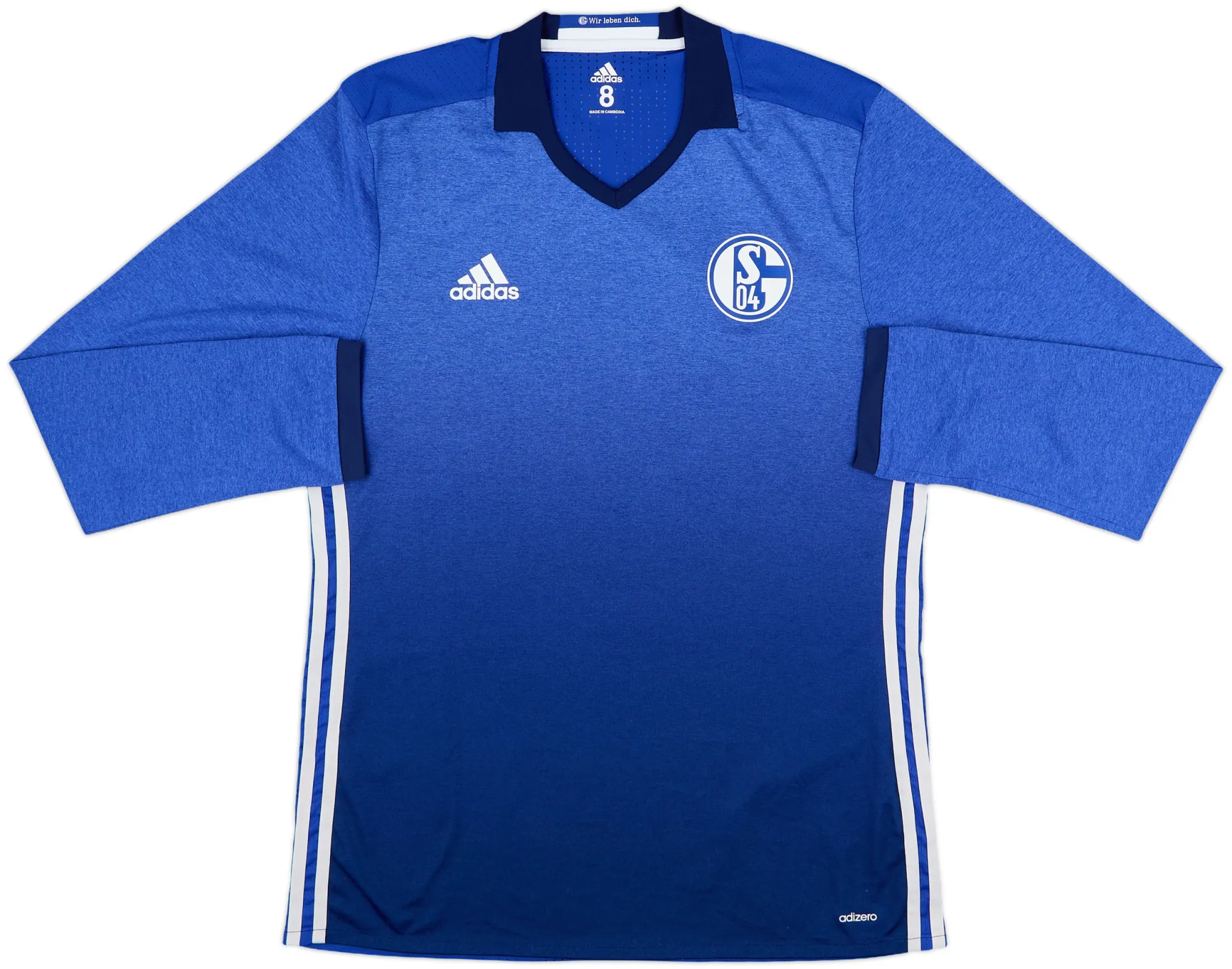 adidas Schalke 04 Mens LS Player Issue Home Shirt 2016/18