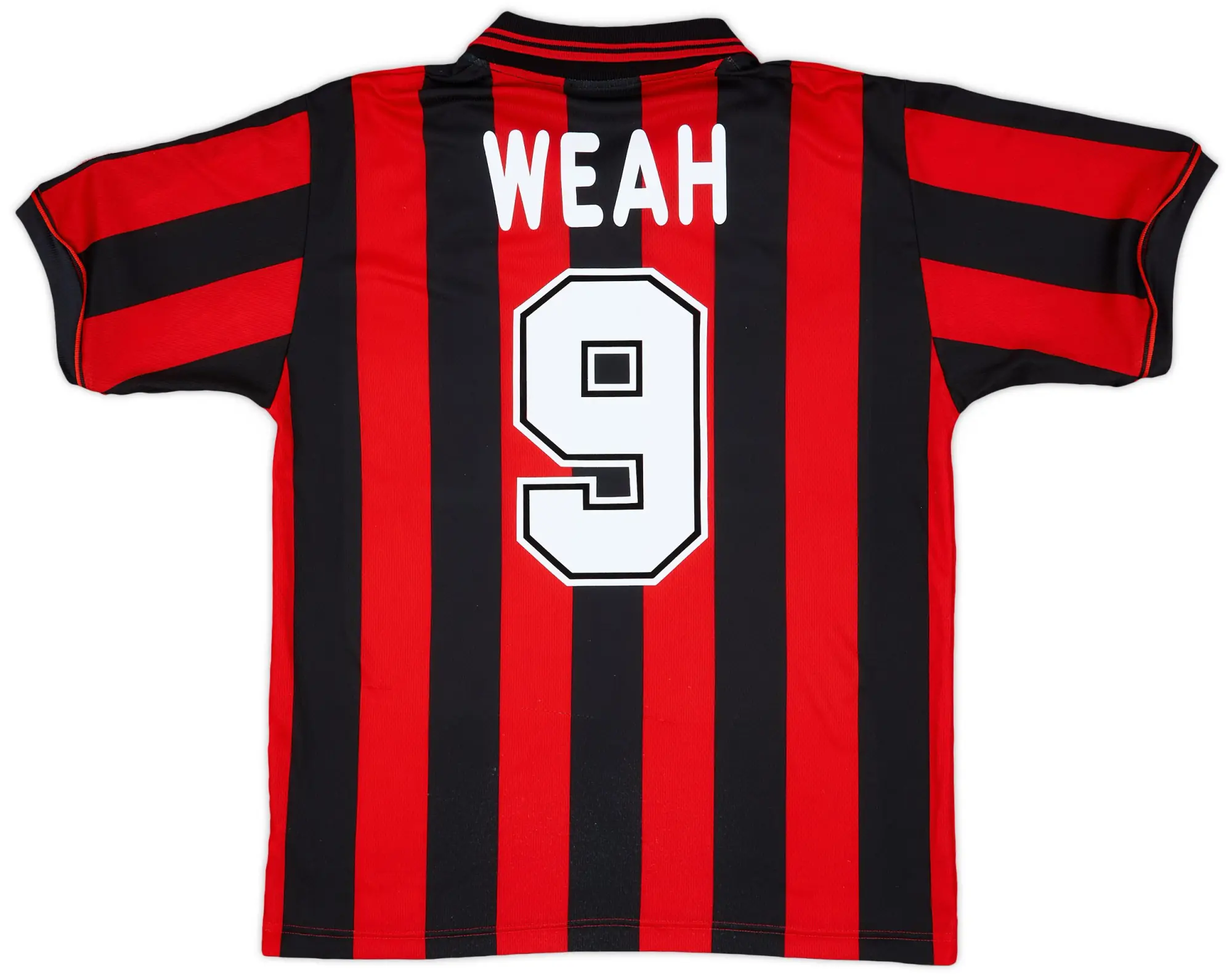 1995-96 AC Milan Home Shirt Weah #9 - 7/10 - (S)