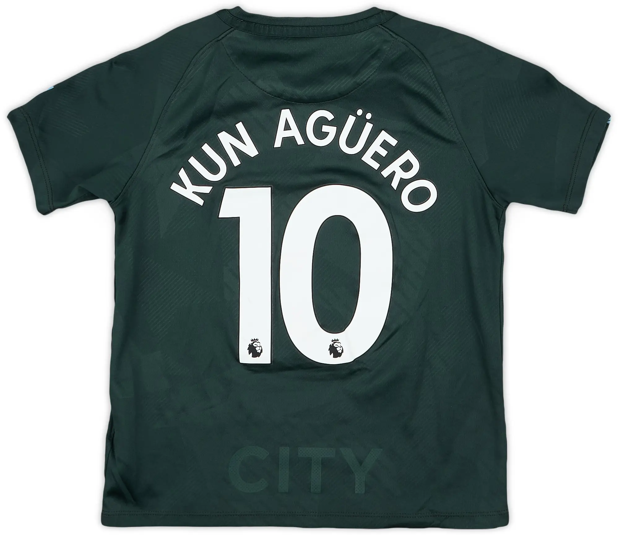 2017-18 Manchester City Third Shirt Kun Aguero #10 - 9/10 - (5-6 Years)